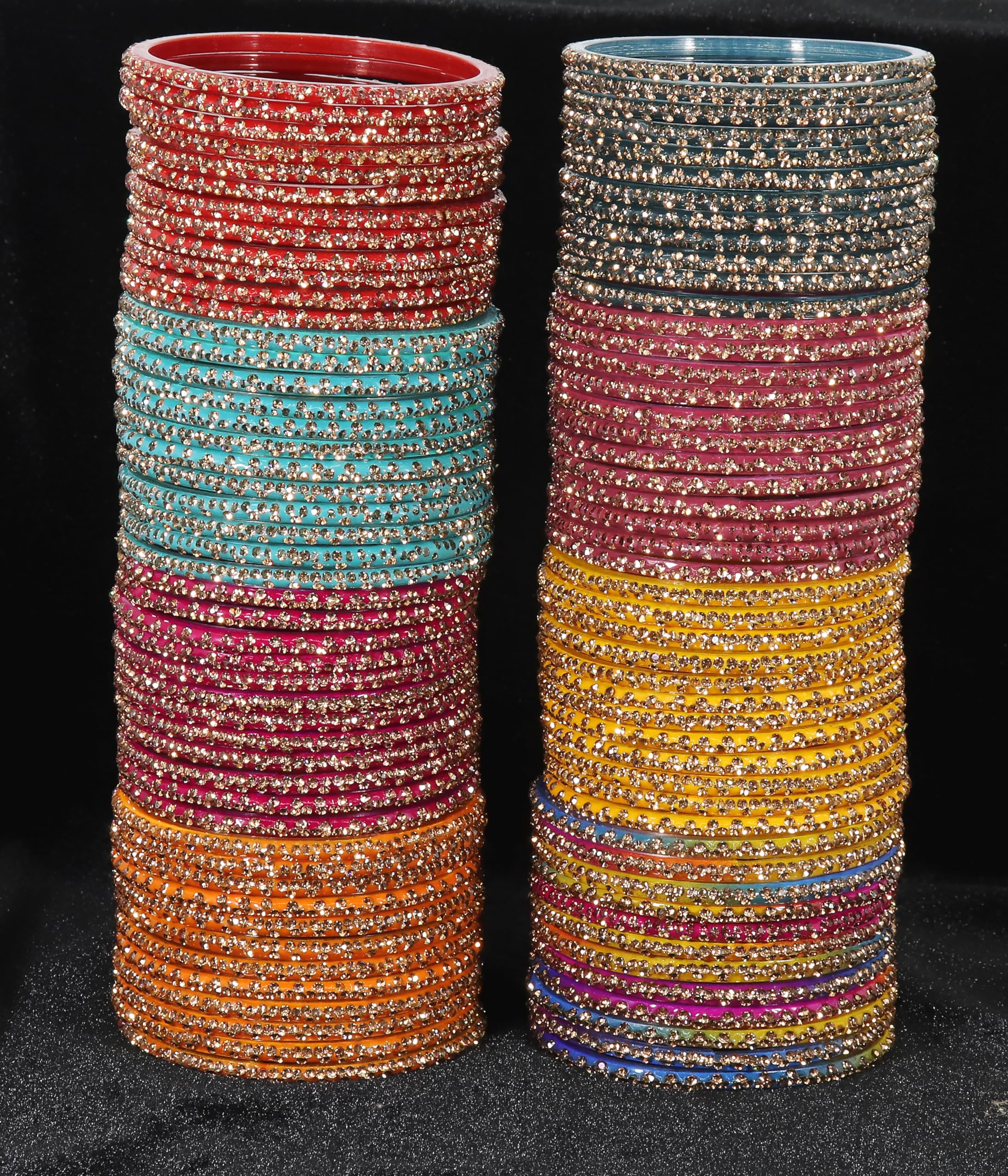 8 Colour Glass Bangles Combo For Party/Daily use/Wedding
