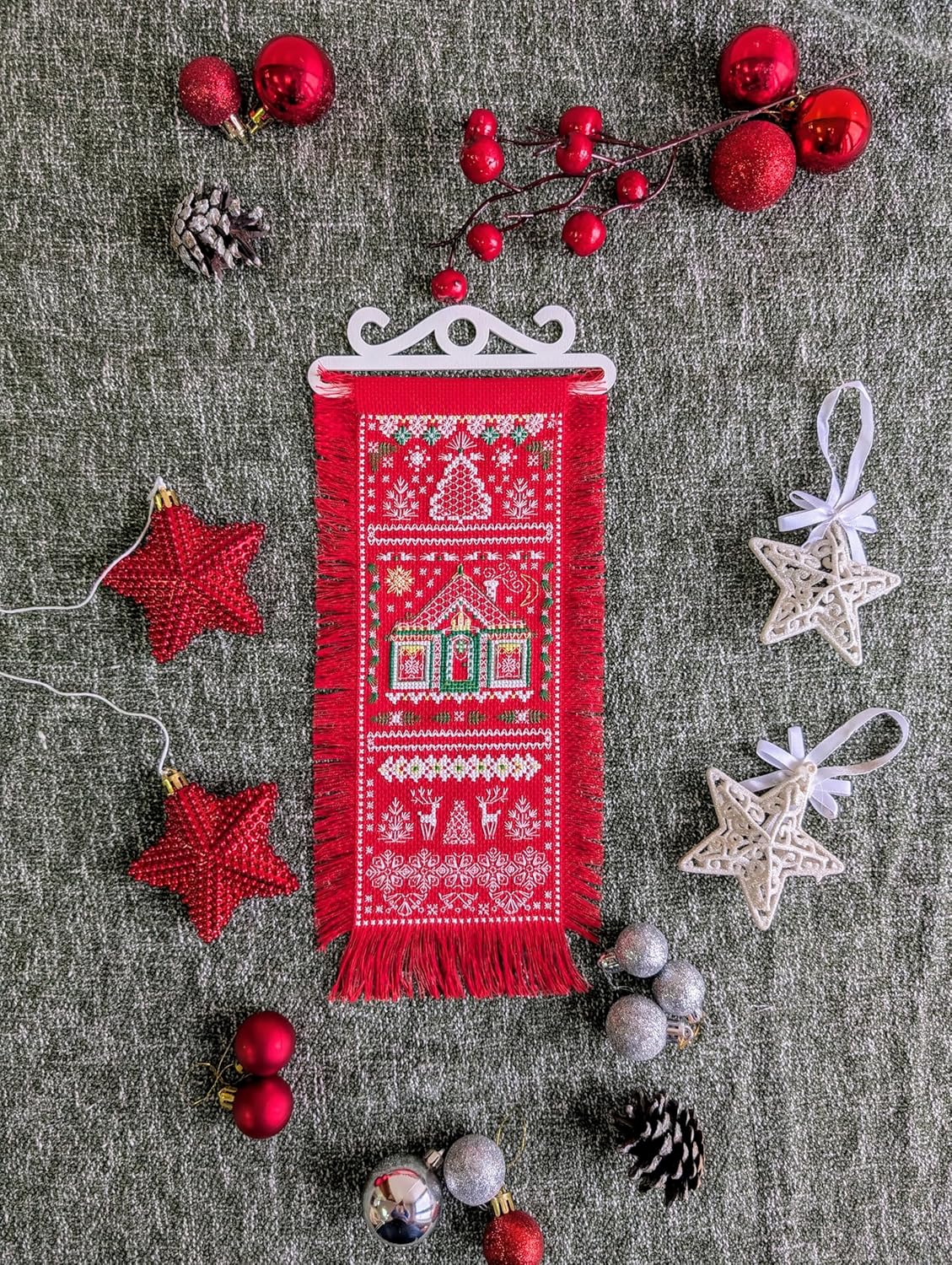 RIOLIS - Lapland 1897, Cross Stitch Kits 6" x 12¼", Cross Stitch Kits for Beginners & Advanced, Crossstitching Kit Adult, Embroidery Counted Stitching Kit