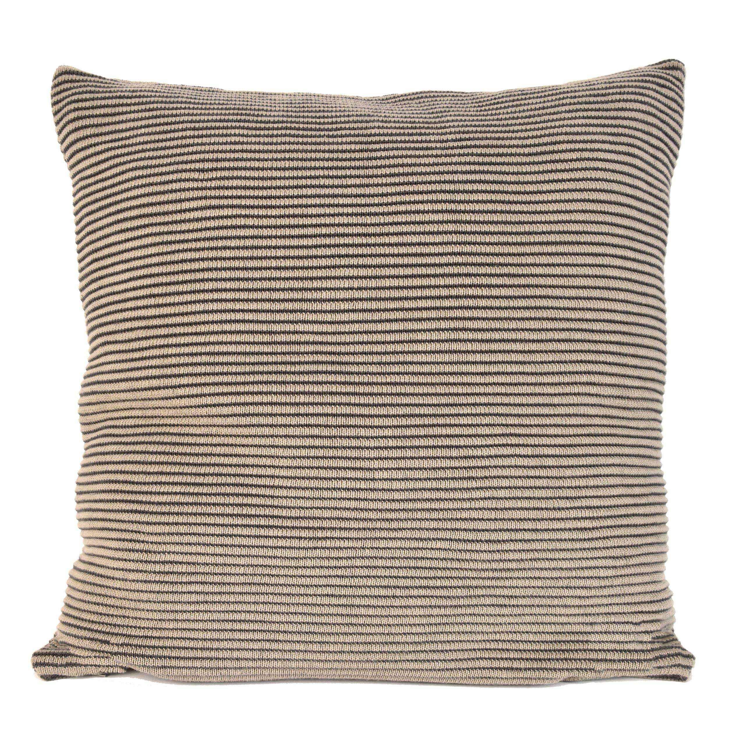 nielsen HOME Funda de cojín Hila de Punto, 50x50cm, Arena/Gris Antiguo, 100% algodón, Oeko-Tex