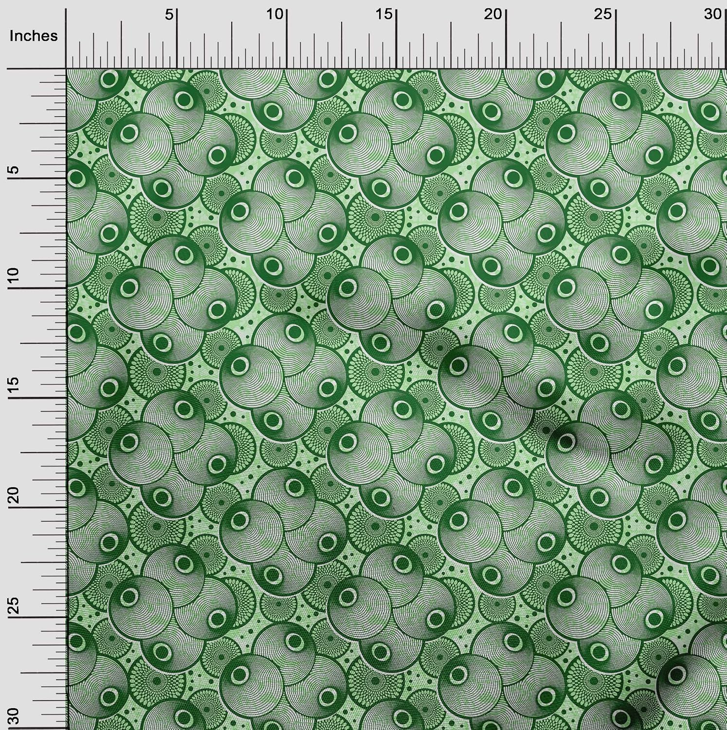 oneOone Georgette Viscose Green Fabric African Sewing Material Print Fabric By The Yard 42 Inch Wide