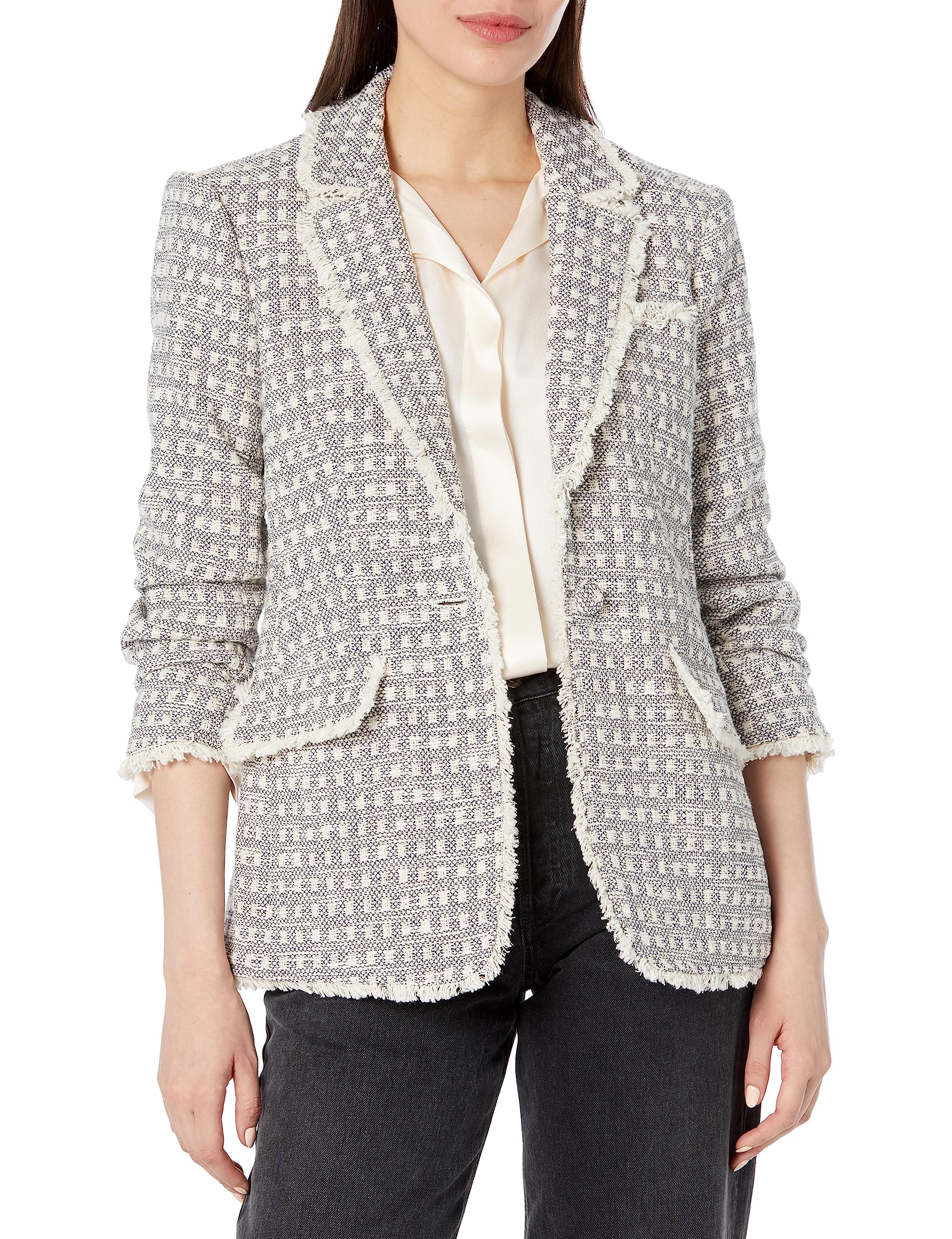 Cinq Sept Womens Box Tweed Khloe Blazer