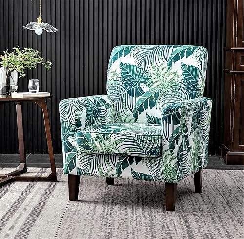 Miniatura 68 de Container Furniture Direct Silla de brazo contemporánea con marco de madera de abedul y tapicería de terciopelo, sillón para decoración de oficina y