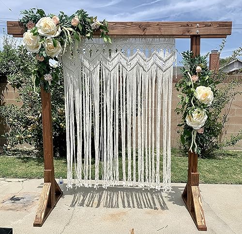 Miniatura 3 de Cortinas bohemias de macramé para puertapuerta, divisores de habitación, despedida de soltera, fondo de fotos de baby shower, 52 pulgadas de ancho x