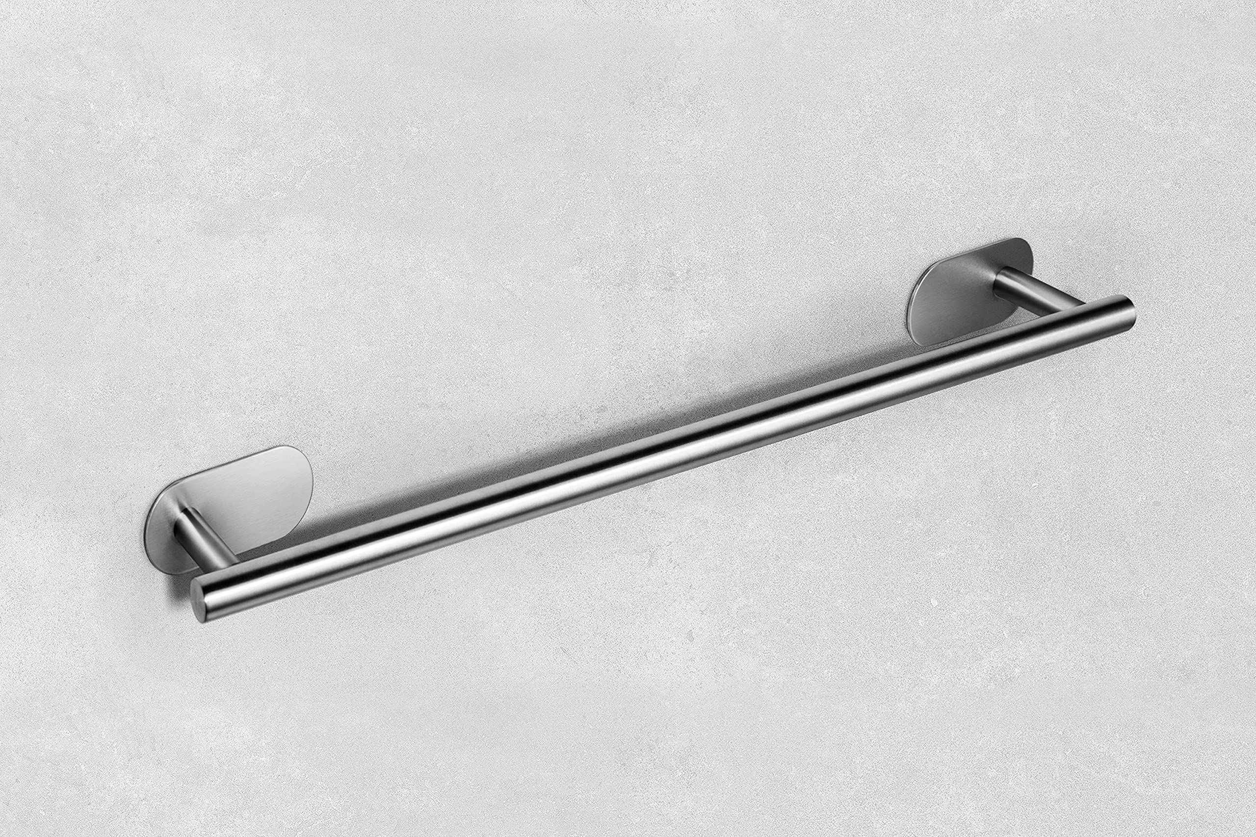 Toallero Sin Taladrar - Soporte para Gancho de Baño Toalla Anillo Pared para Pegar (Acero Inoxidable (Cepillado))