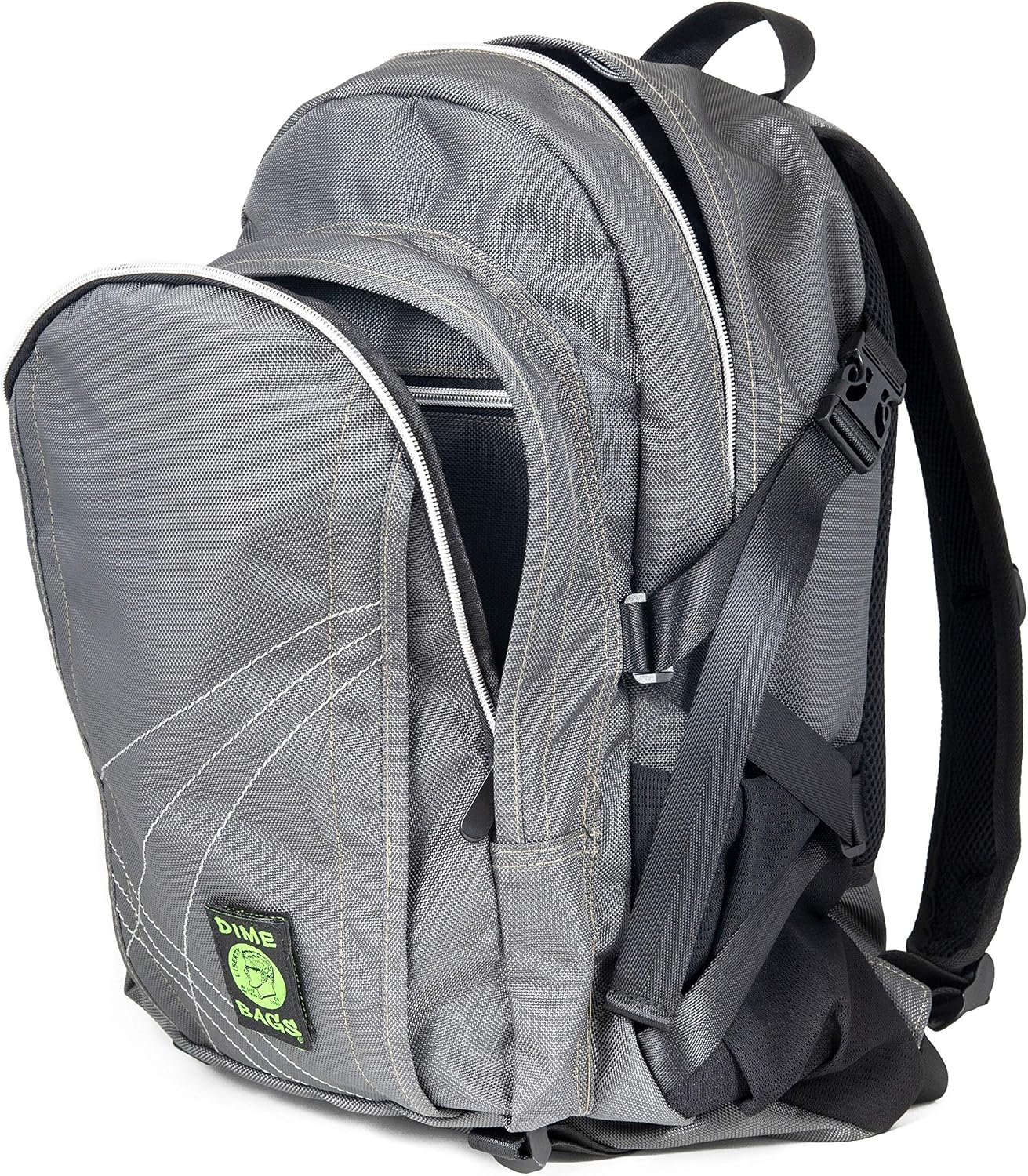 DIME BAGS Backpack For Travel, Water-Resistant Exterior, 9 Storage Compartments & 2 Side Bottle Pockets, Fits 17” Laptop, Adjustable Padded Straps, Hidden Internal Pocket (Graphite) image 3