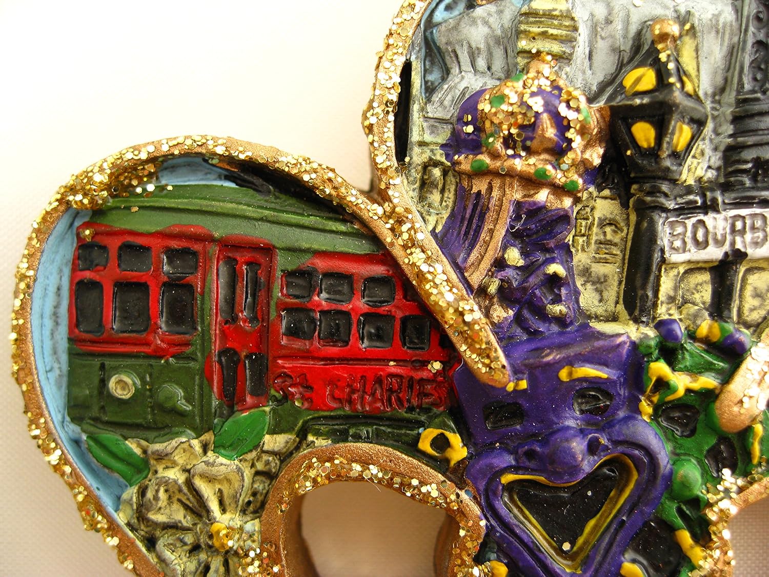 New Orleans Scenery Fleur De Lis Holiday Ornament Christmas with Gift Box - Image 3