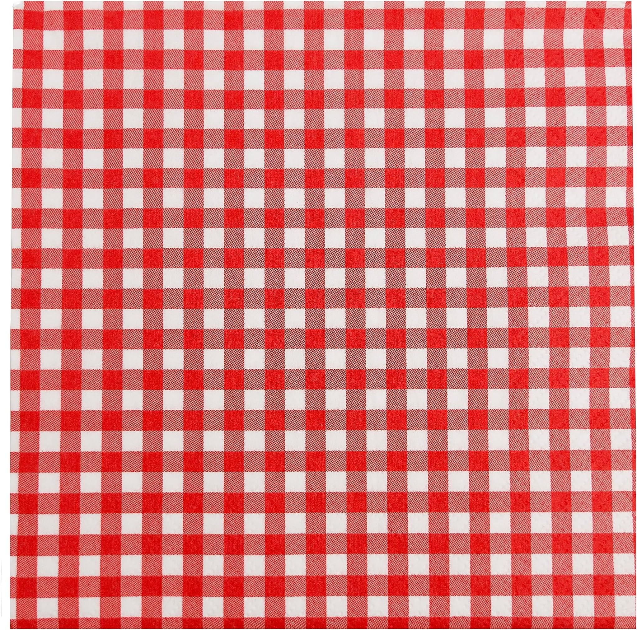 Talking Tables Red Checkered Napkins Gingham Serviettes – Disposable Tableware Perfect for Picnics, BBQs, and Summer Garden Parties - Festive Outdoor Gatherings 20 Pack