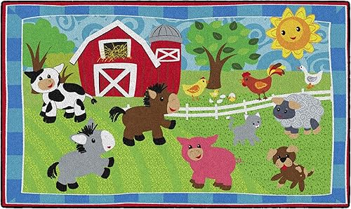 Miniatura 80 de Flagship Carpets Alfombra antideslizante para niños y bebés, para aprendizaje en casa o aula, sala de juegos o dormitorio de niños, 5 x 8 pies