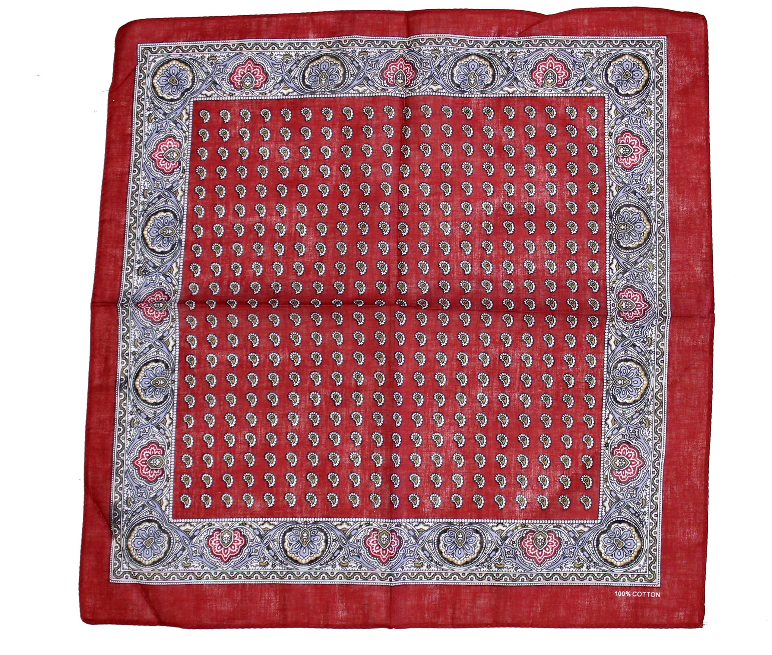 Zac's Alter Ego Alternative Paisley Design Burgundy Bandana