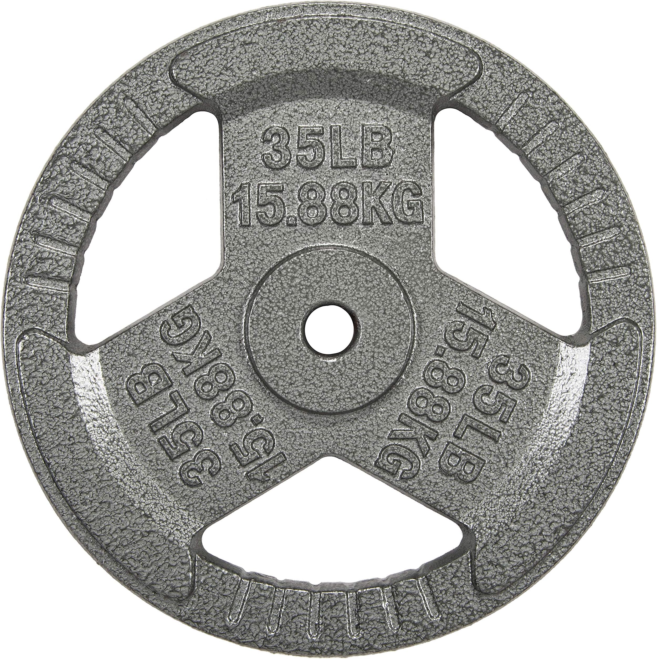 Sporzon!Cast Iron Plate Weight Plate for Strength Training, Weightlifting and Crossfit, 1-Inch or 2-Inch, Standard or Olympic