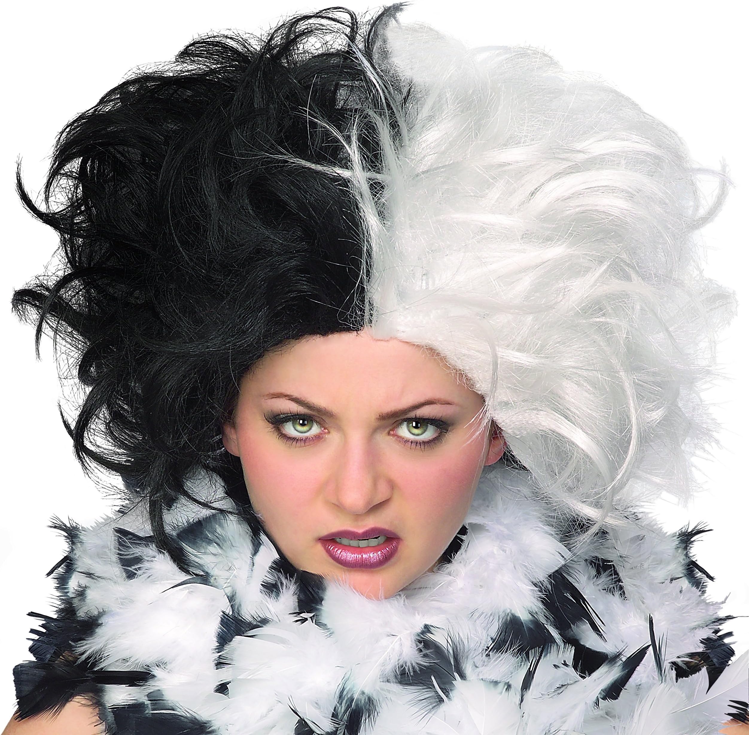 Costume Ms. Spot Wig, Black,white
