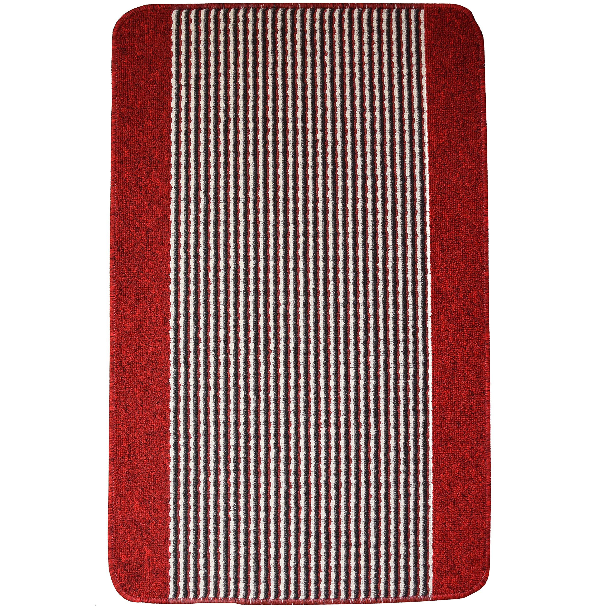 SrS Rugs Paris Range Kitchen Door Mat Hallway Runner Non Slip Washable Multi Colours Rug (80cm x 100cm, Red)