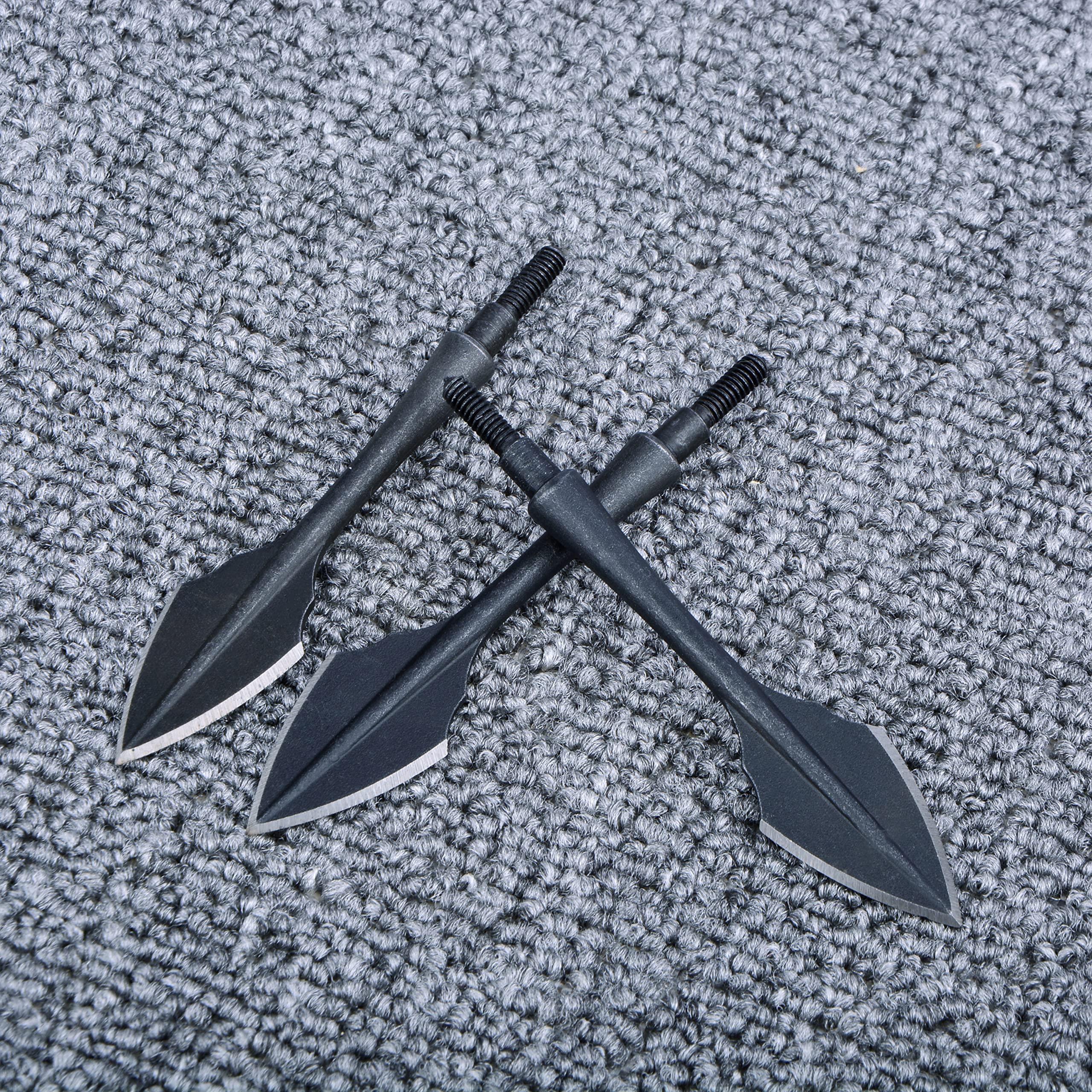 AMEYXGS 6X Frecce Puntes Tradizionali Broadheads Punte di Freccia a Vite Punte di Freccia in Metallo Teste Larghe per Tiro al Bersaglio e Gioco di Tiro