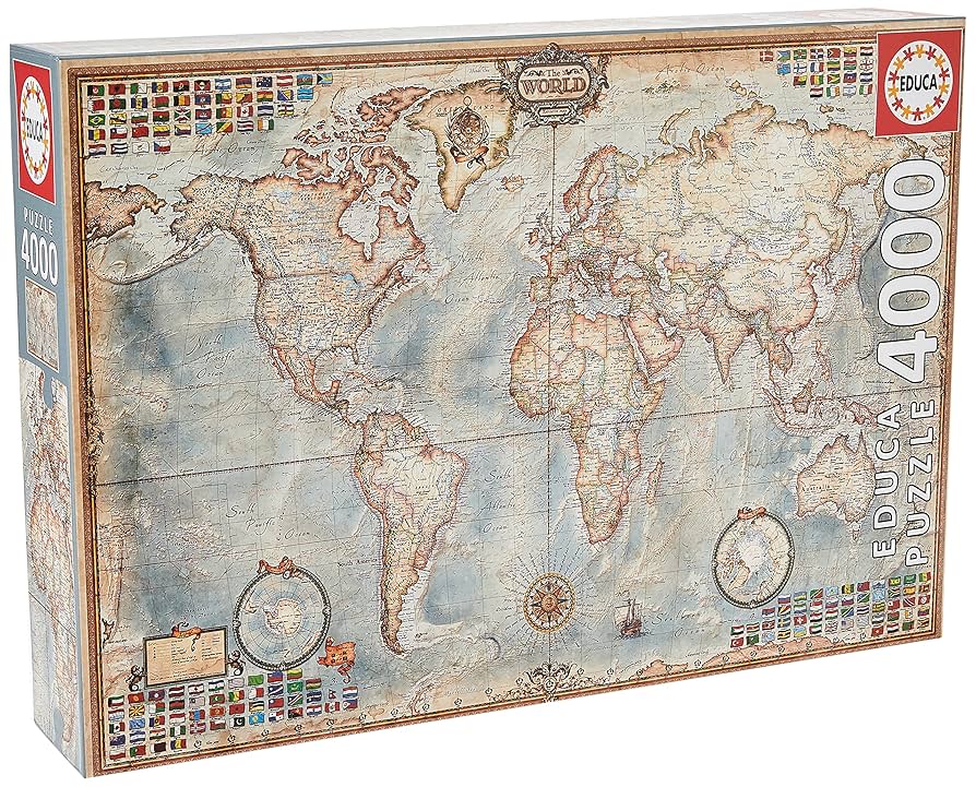 Amazon.co.jp: 4000ピース ジグソーパズル Educa 世界の行政地図