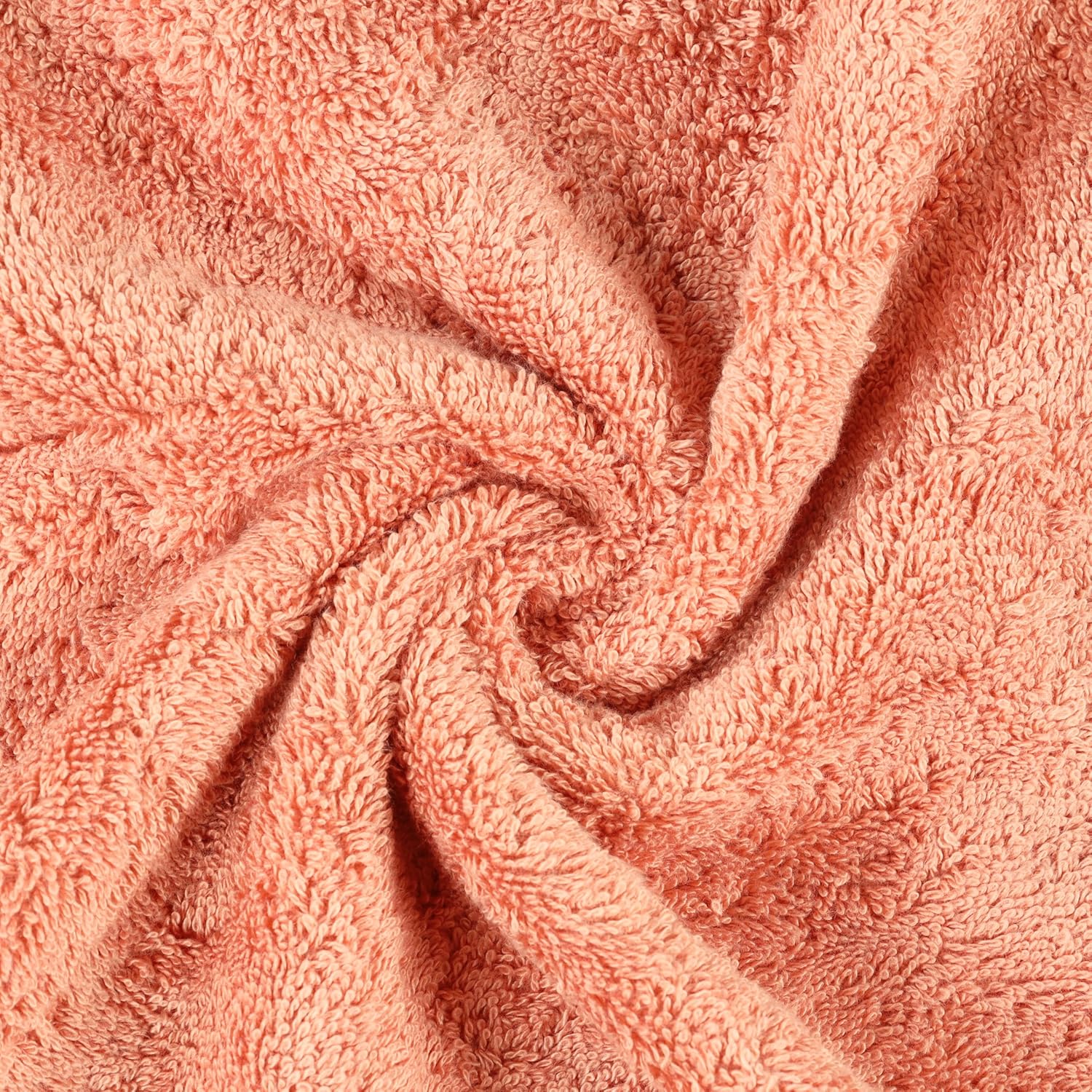 Superior Towel Set, Rayon from Bamboo Cotton Blend, Ideal for Bathroom, Guest Bathroom, and Beach, Includes; 8 Pieces, Face/ Washcloths 13” x 13”, Hand Towels 16” x 30”, Bath Towels 30” x 54”, Salmon
