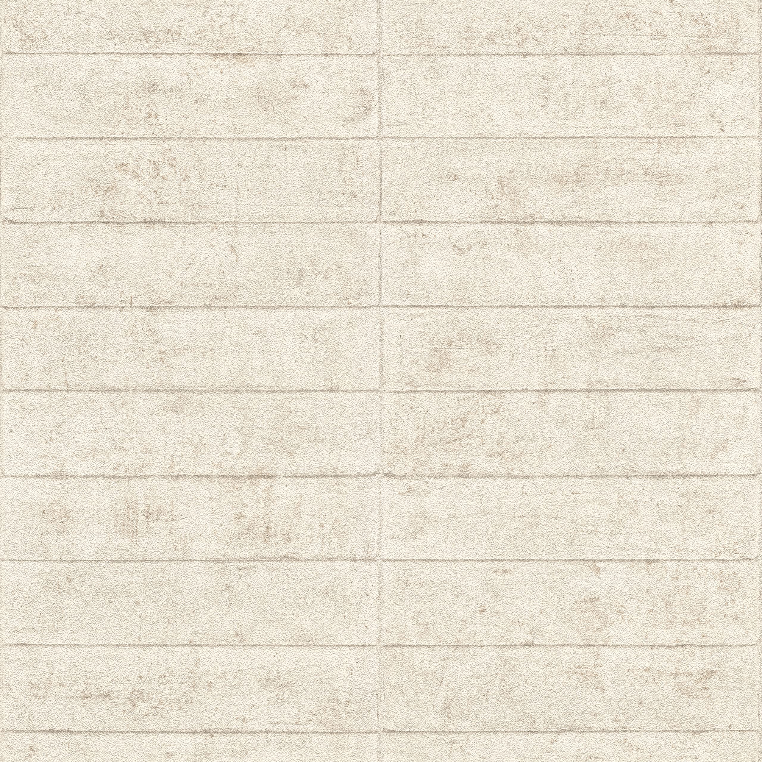 Papier peint intissé beige crème Rasch 499629 tapisserie aspect pierre mur