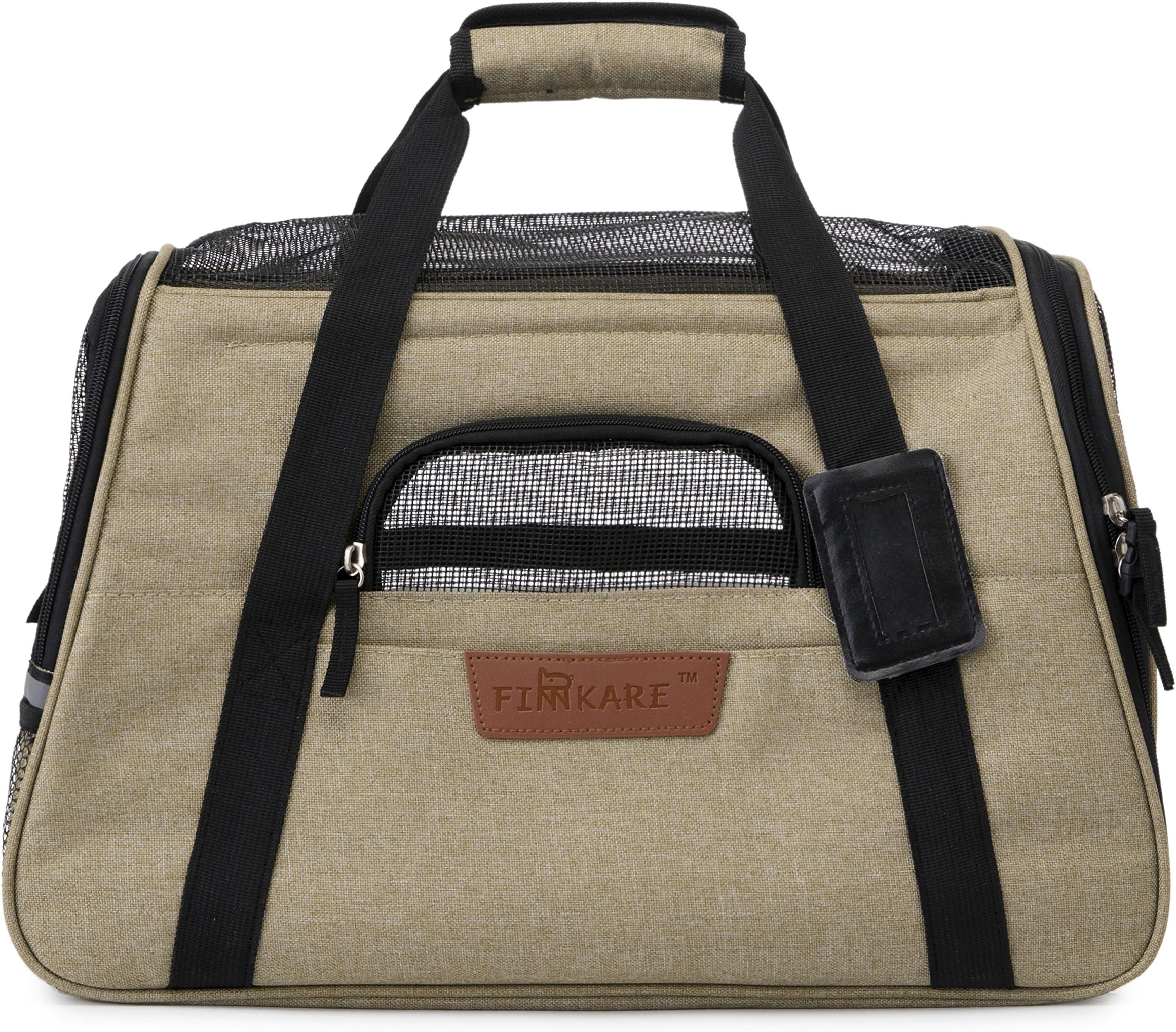 Pet Travel Carrier Bag Airline Approved Collapsible Soft Side for Small Dogs and Cats