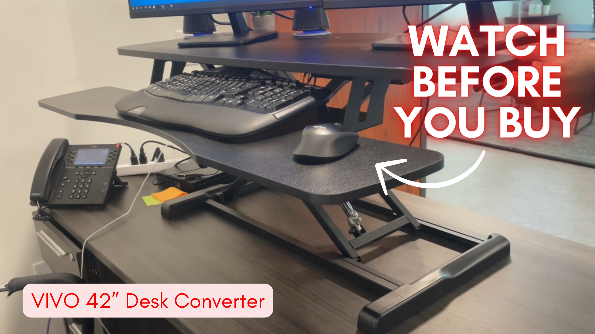 Watch My Thoughts After 6 Mos of Using the VIVO 42in Desk Riser! on ...