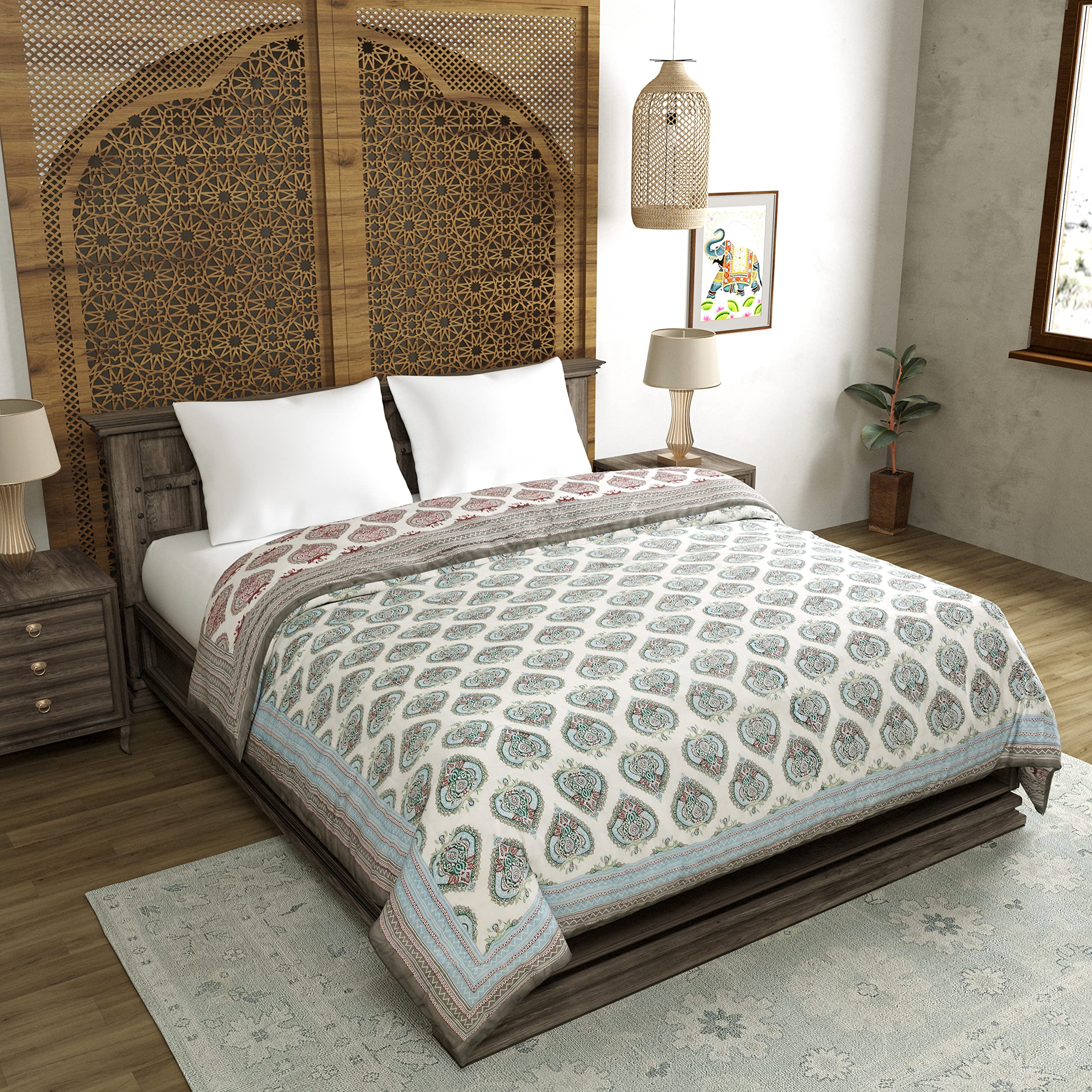See full amazon price history chart for BLOCKS OF INDIA Hand Block Printed Cotton King Size Quilt (90 Inch X 108 Inch) (King Quilt Grey Motifs), 300 TC BLOCKS OF INDIA Hand Block Printed Cotton King Size Quilt (90 Inch X 108 Inch) (King Quilt Grey Motifs), 300 TC (B09PC3HL5D) Amazon Price History, Amazon Price Tracker