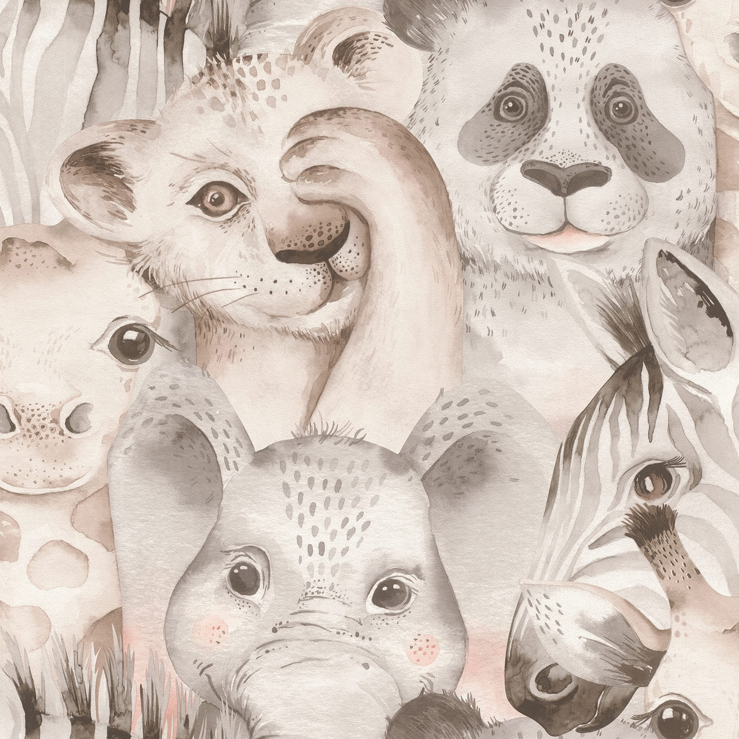 Rasch Beige Paperhangings Non Woven Wallpaper (Kids) Grey 10,05 M X 0,53 M Bambino Xix 252538