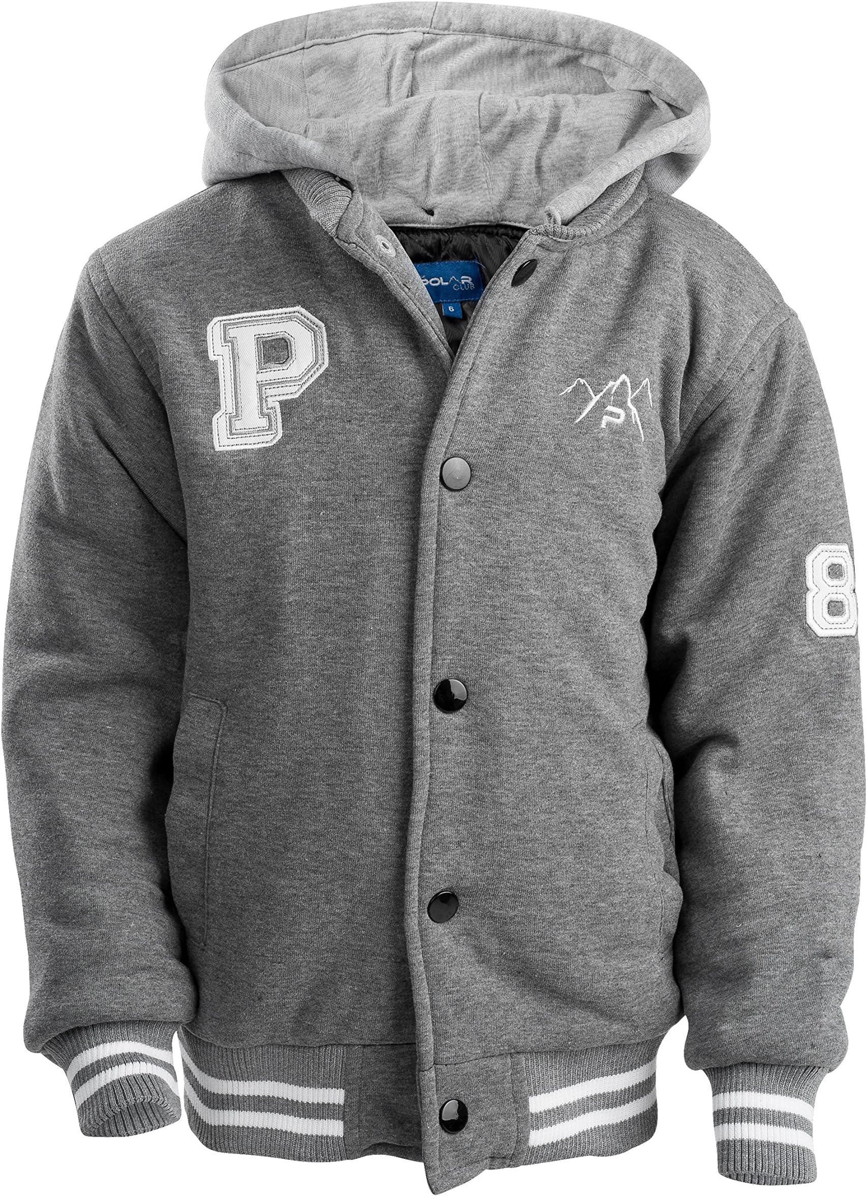 The Polar Club MENS' FLEECE VARSITY BASEBALL JACKET