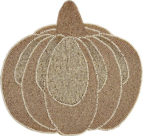 Manteles individuales de calabaza con cuentas (juego de 4)