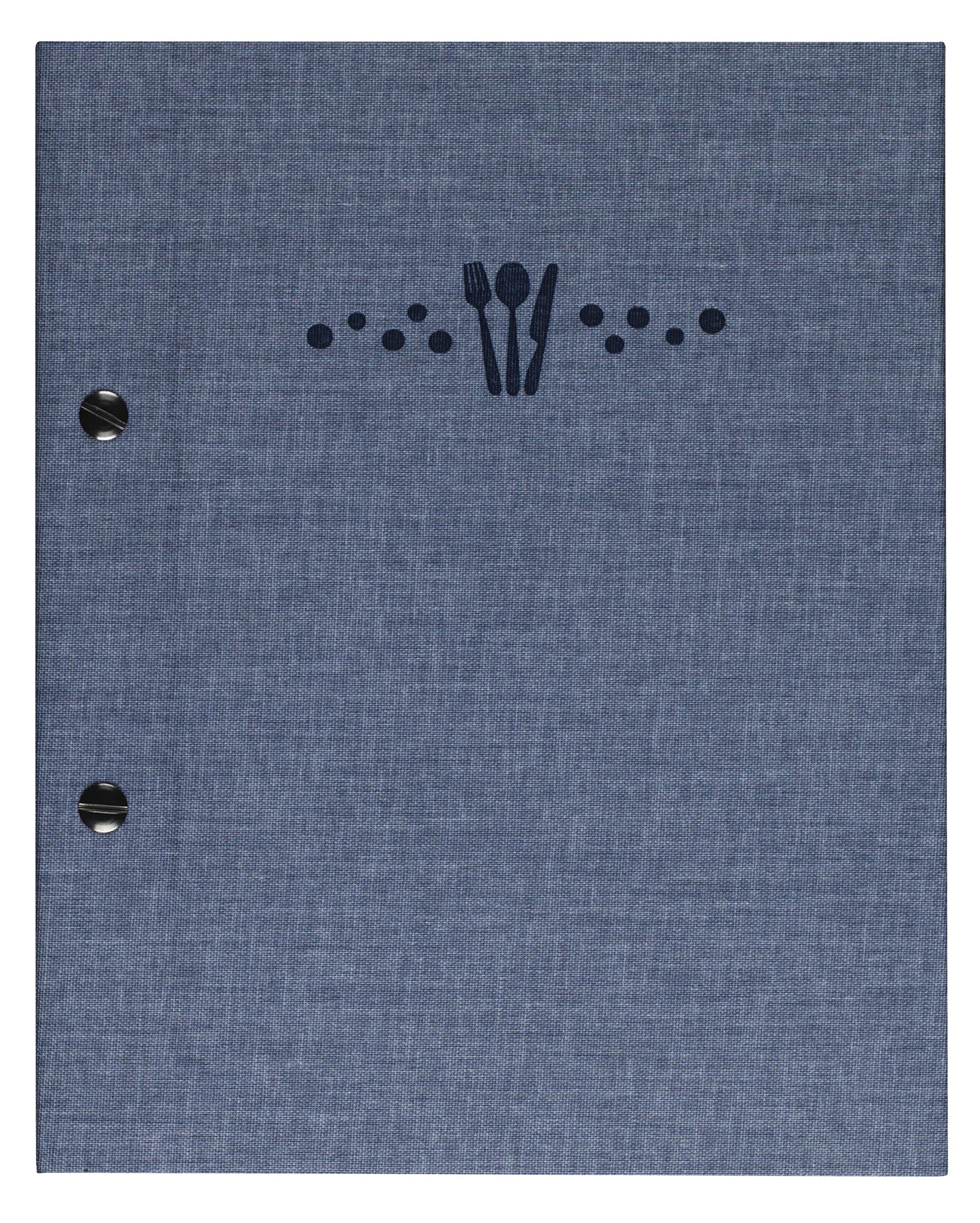 Lacor Sandro Collection 28373 – Menu Holder Made in Telflex with External screwing, Thermo-Sealed in Blue, 17 x 23.5 cm (A5)
