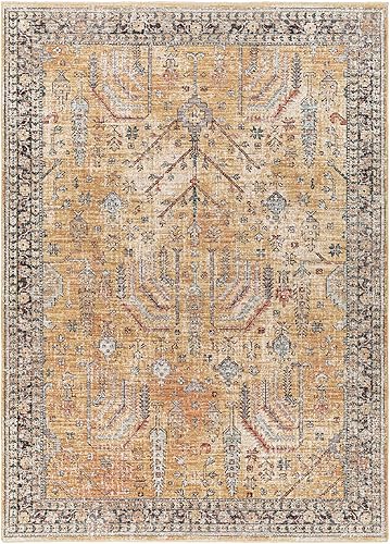 MarkDay - Alfombra tradicional de 3 x 10 pies color naranja marfil y gris para pasillo sala de estar dormitorio o cocina 2 pies 11 pulgadas x 10 pies