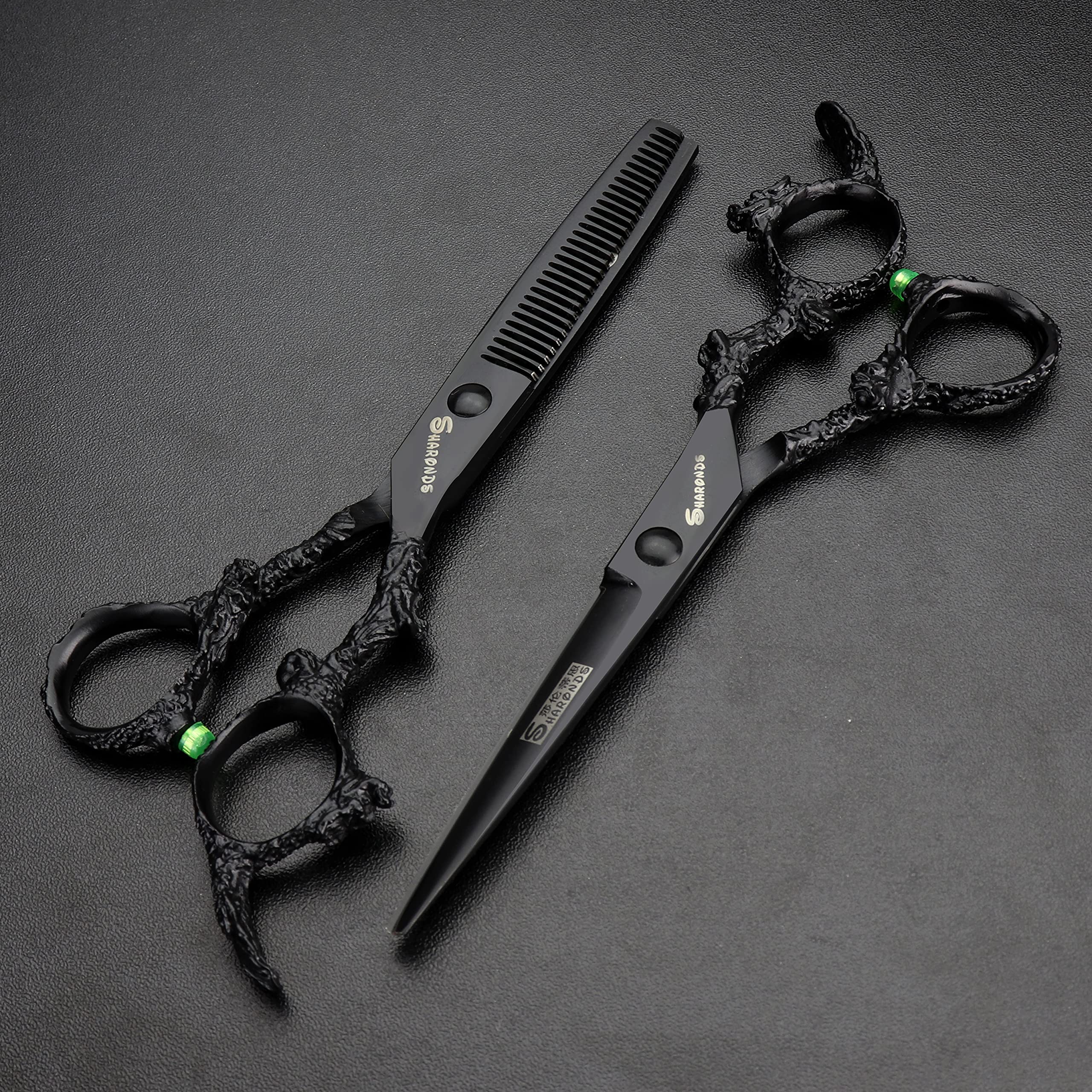 Porfessional - Tijeras de peluquería de acero inoxidable de 6 pulgadas, tijeras afiladas para corte de pelo para peluqueros, hombres, mujeres