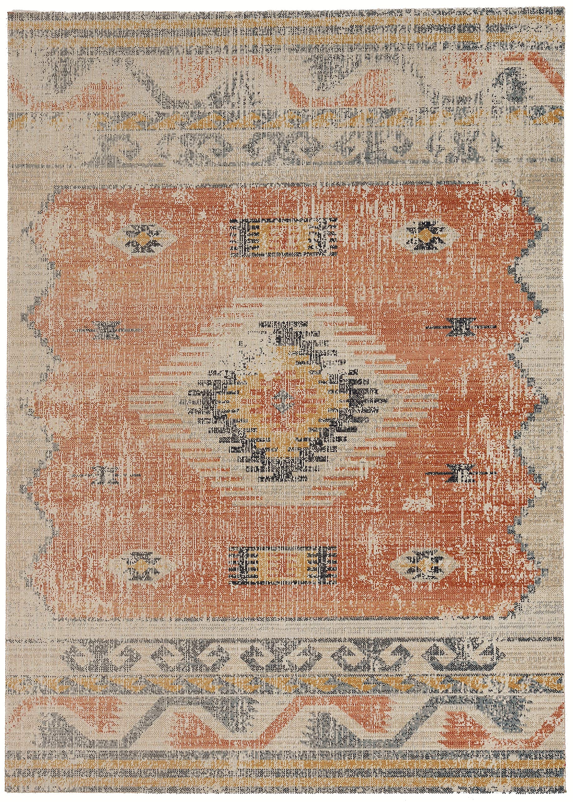 Linon Home Decor Products Inc Plateau Moore Ivory Rust 3 X 5 Accent Rug