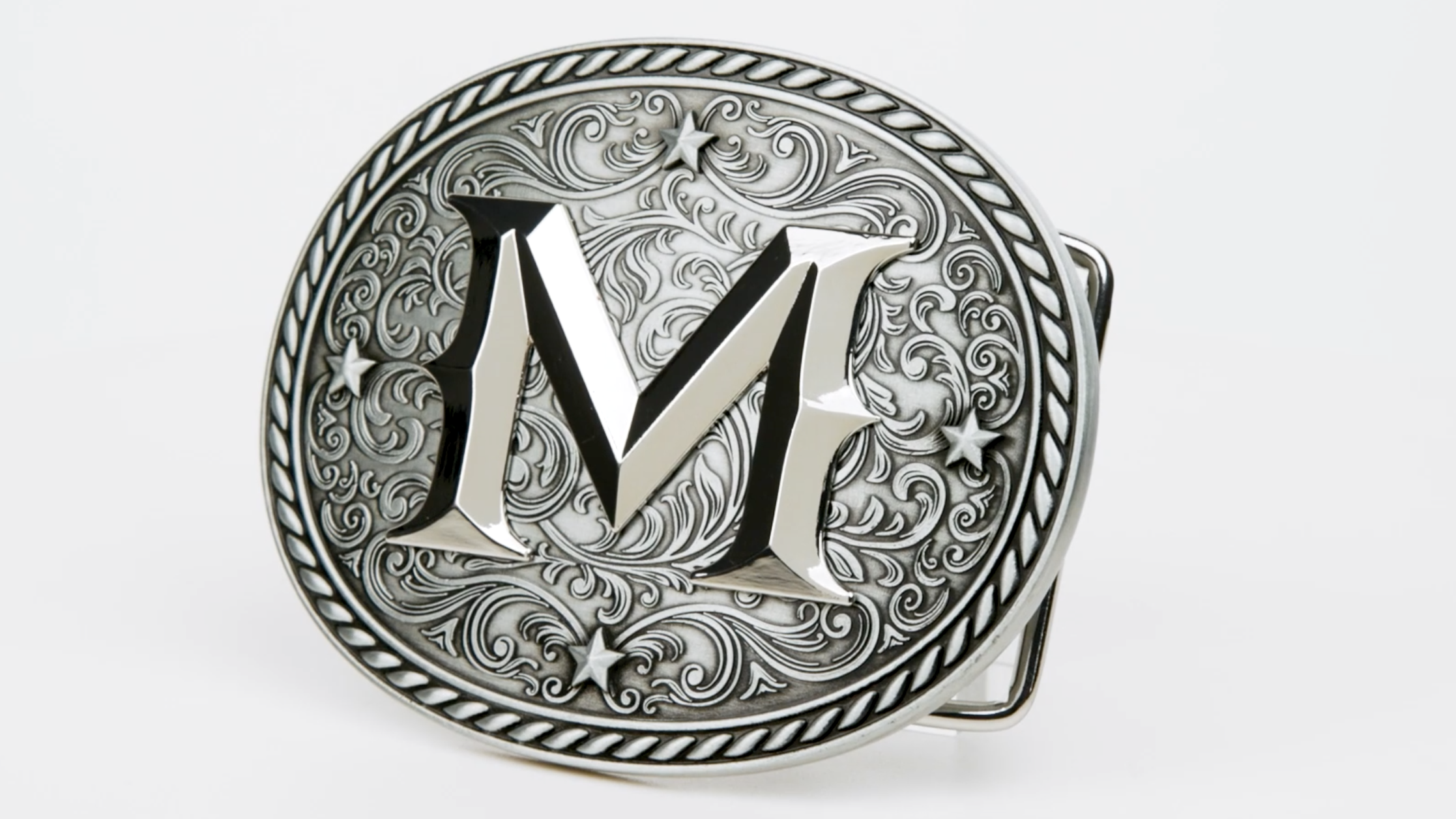 Women\'s Silver E Cowgirl Initial Large Letter Zinc Alloy Imported Belt Buckles Western Belt Buckle for Men & Women Vintage Initial Jamaica  main image 2