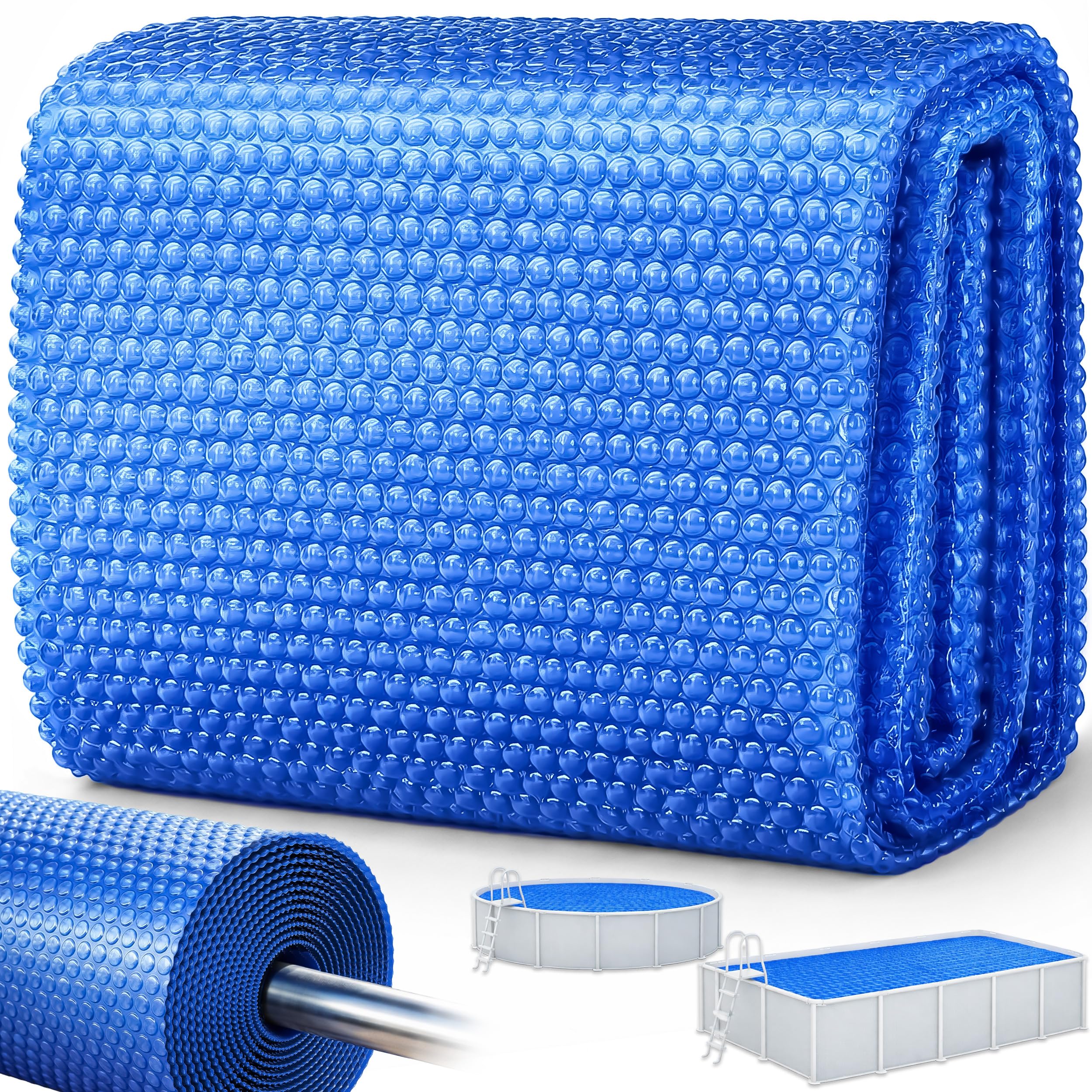 DAZZLEEX Copertura solare rotonda per piscina con sistema a