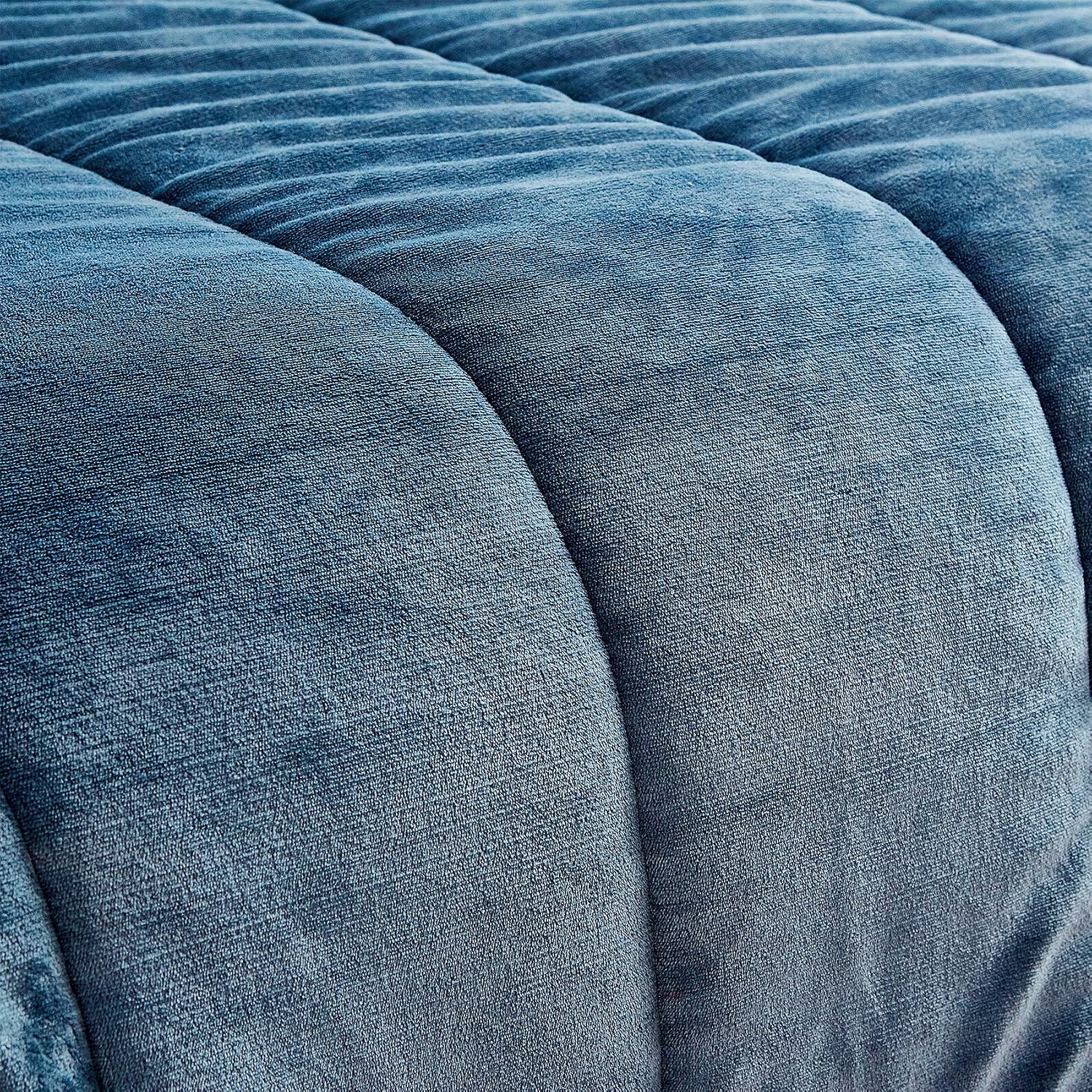 Longhui bedding Grey Blue Sherpa Plush Thick Warm Blanket 80 x 90 Queen Size Super Soft Fuzzy Microfiber Throw Blankets for Couch Sofa Bed, Navy Color 6 Pounds Warm in Autumn and Winter