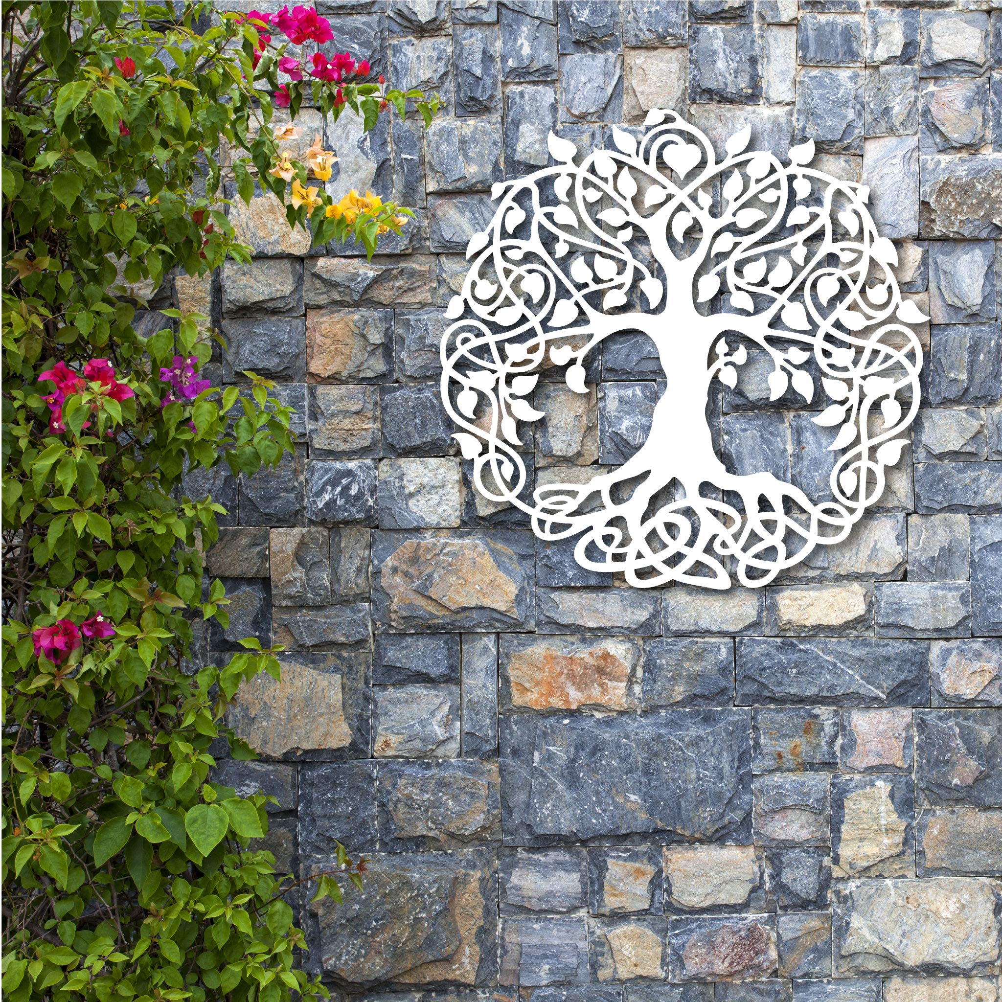 Árbol de la vida – Un cartel de metal único para los amantes de la naturaleza, decoración de jardín (105 cm, acero CorTen (óxido)