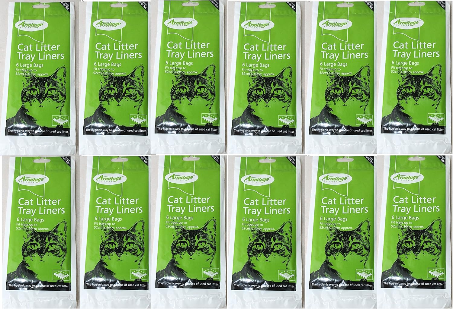Large Cat Litter Tray Liners (12 Packs of 6) Amazon.co.uk Pet Supplies