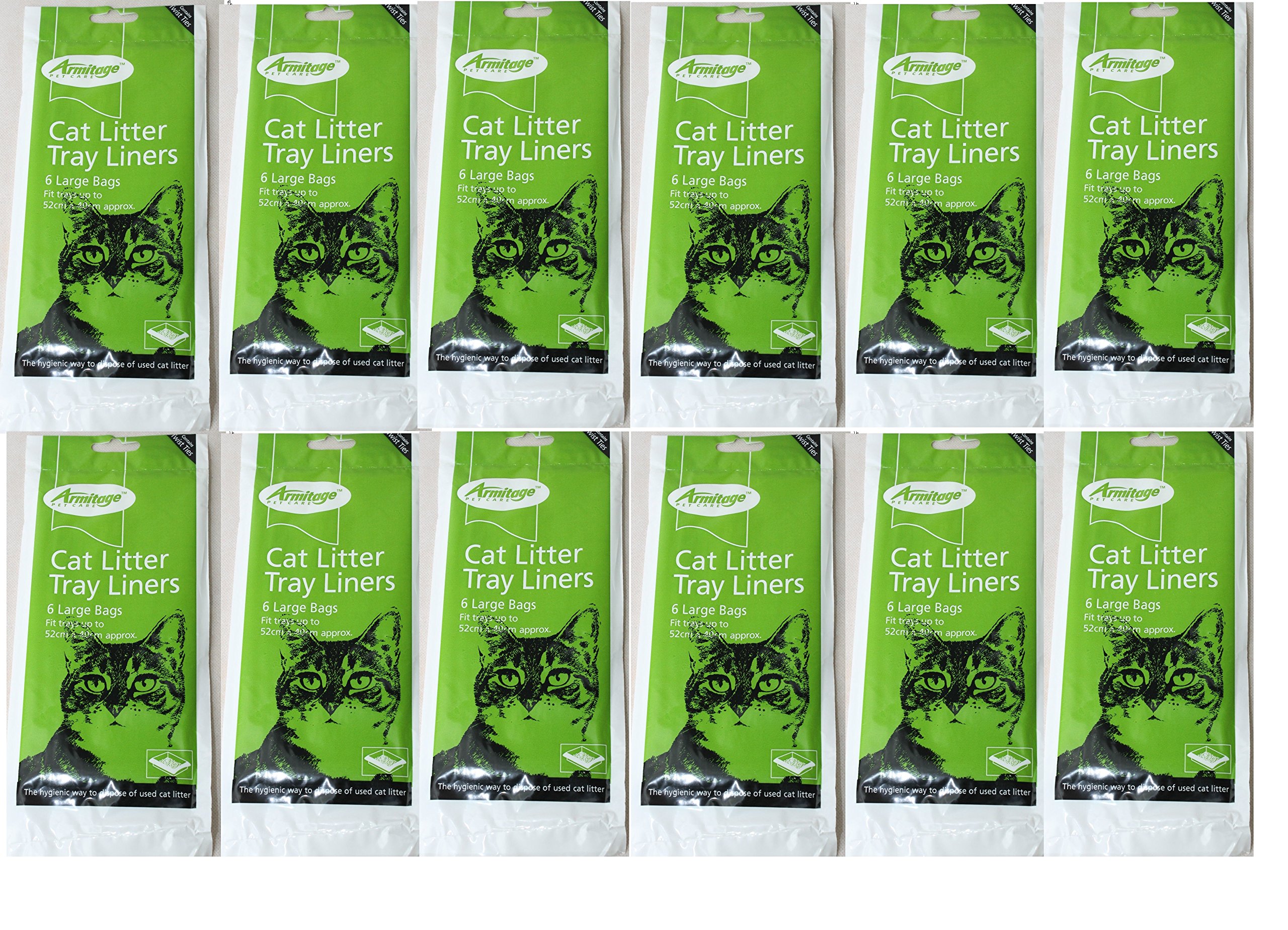 Large Cat Litter Tray Liners (12 Packs of 6)