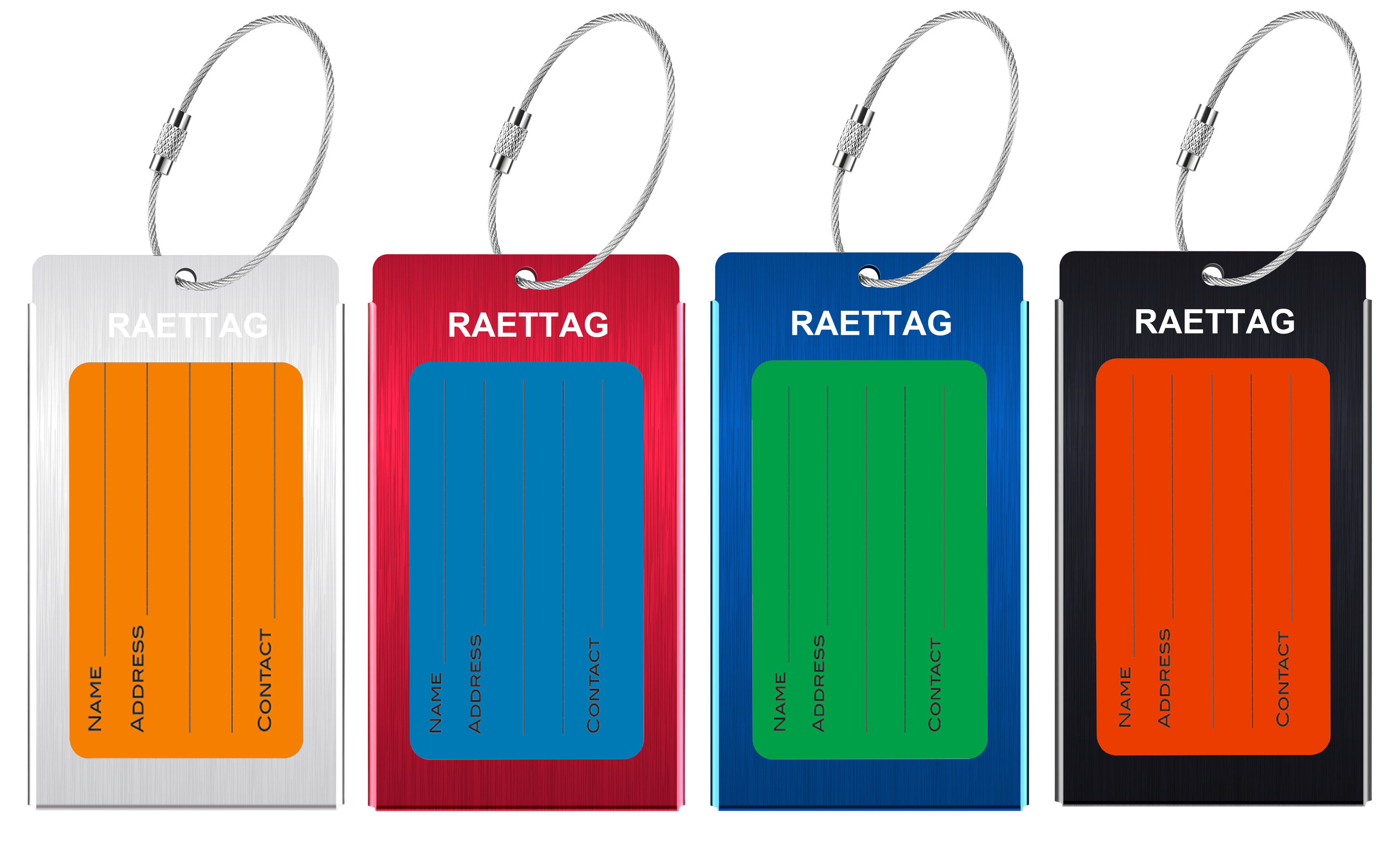 Amazon.com | WeBravery Luggage Tags Metal Suitcase Tags Travel Bag