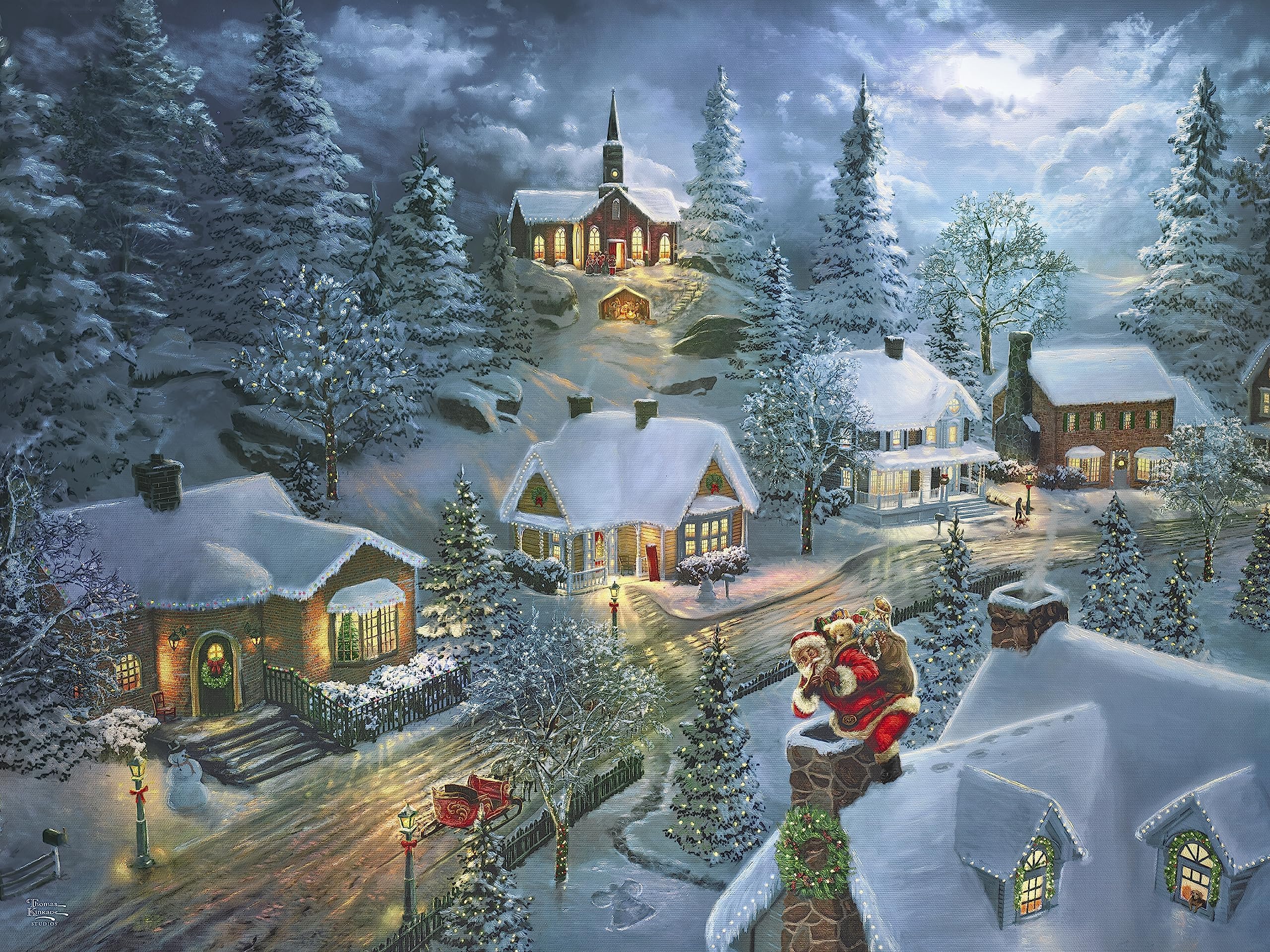 Amazon.com: Ceaco - Holiday - Santa's Silent Night - 300 Piece