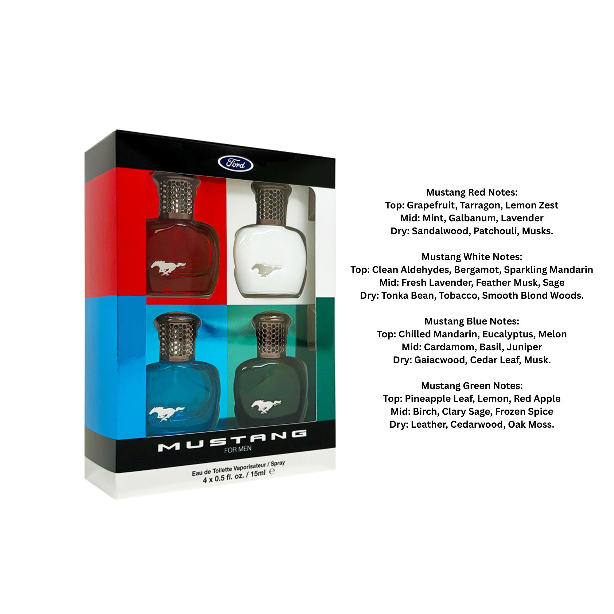 Amazon.com: Mustang Perfume para hombre, variedad, set de regalo