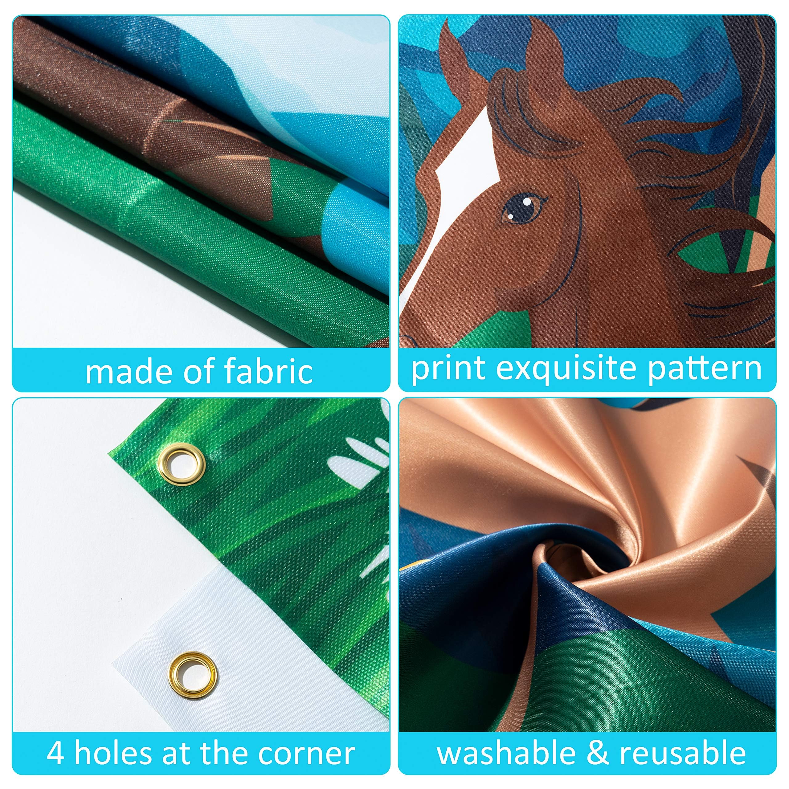 WATINC Horse Toss Games with 4 Bean Bags, Derby Birthday Party Fun Game for Kids and Adults, Horse Banner for Cowboy Theme Party Decoration, Indoor Outdoor Yard Activity Favors Supplies, Birthday Gift - Image 4