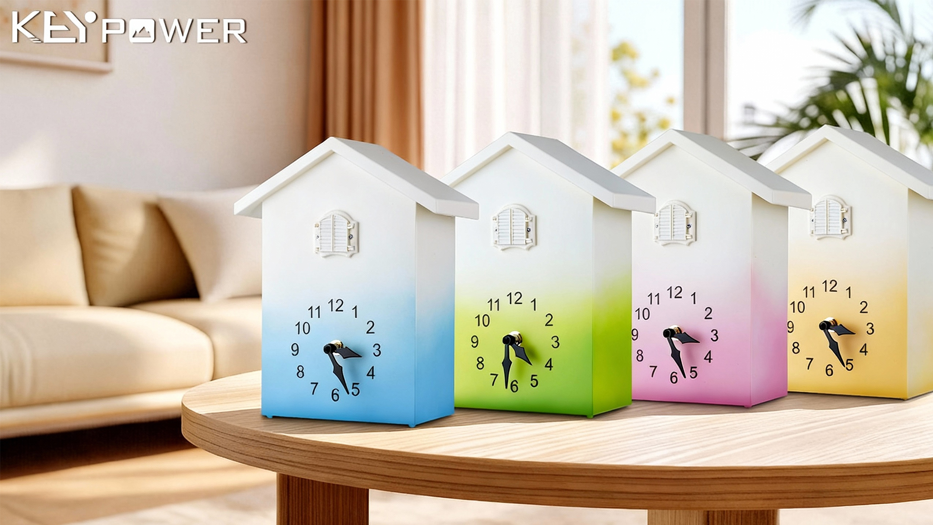 Reloj de pared cucú digital KEYPOWER verde miniatura 7