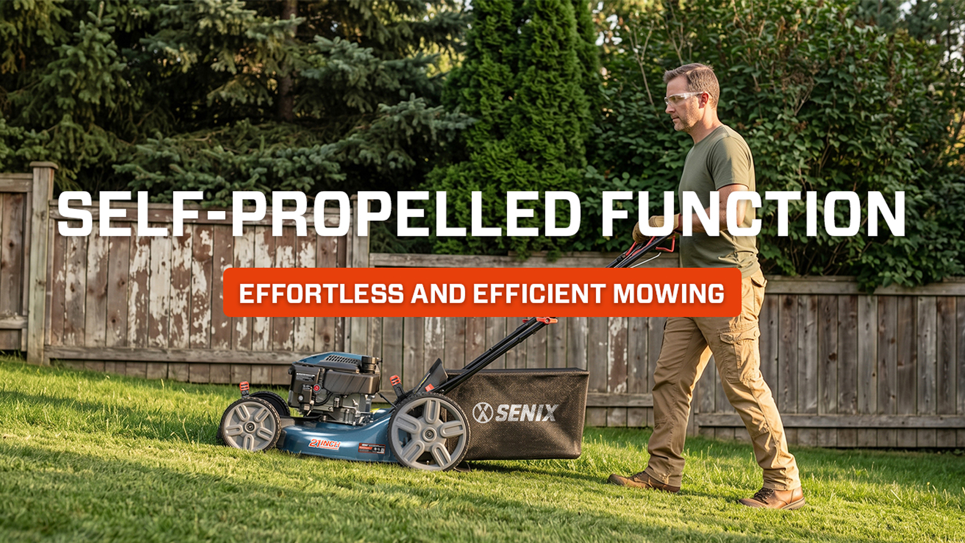 Amazon.com : SENIX 21'' Self-Propelled Gas Lawn Mower (FWD), 170