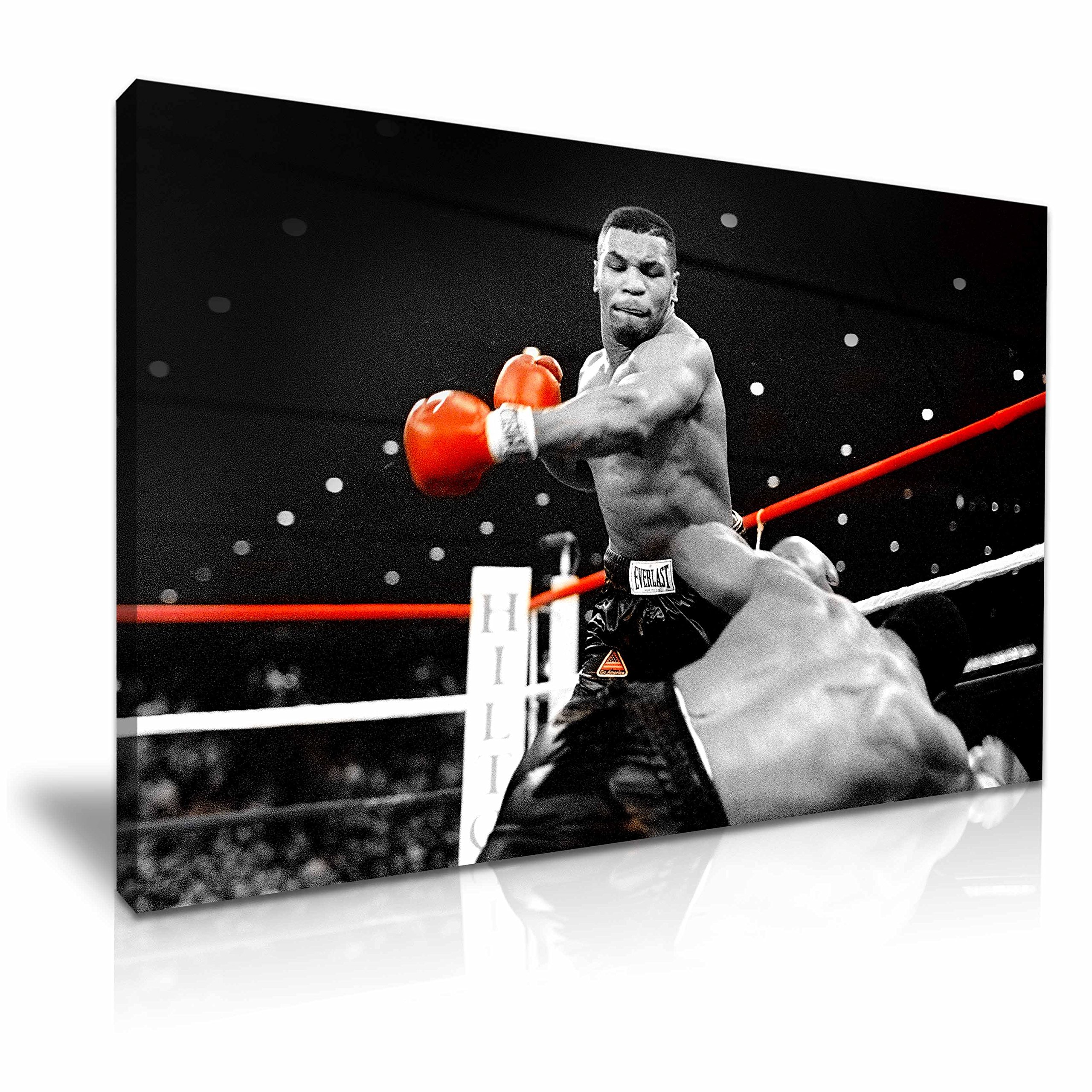 Mike Tyson Greatest Hit Boxing Stretched Canvas Wall Art Picture Print 76x50cm