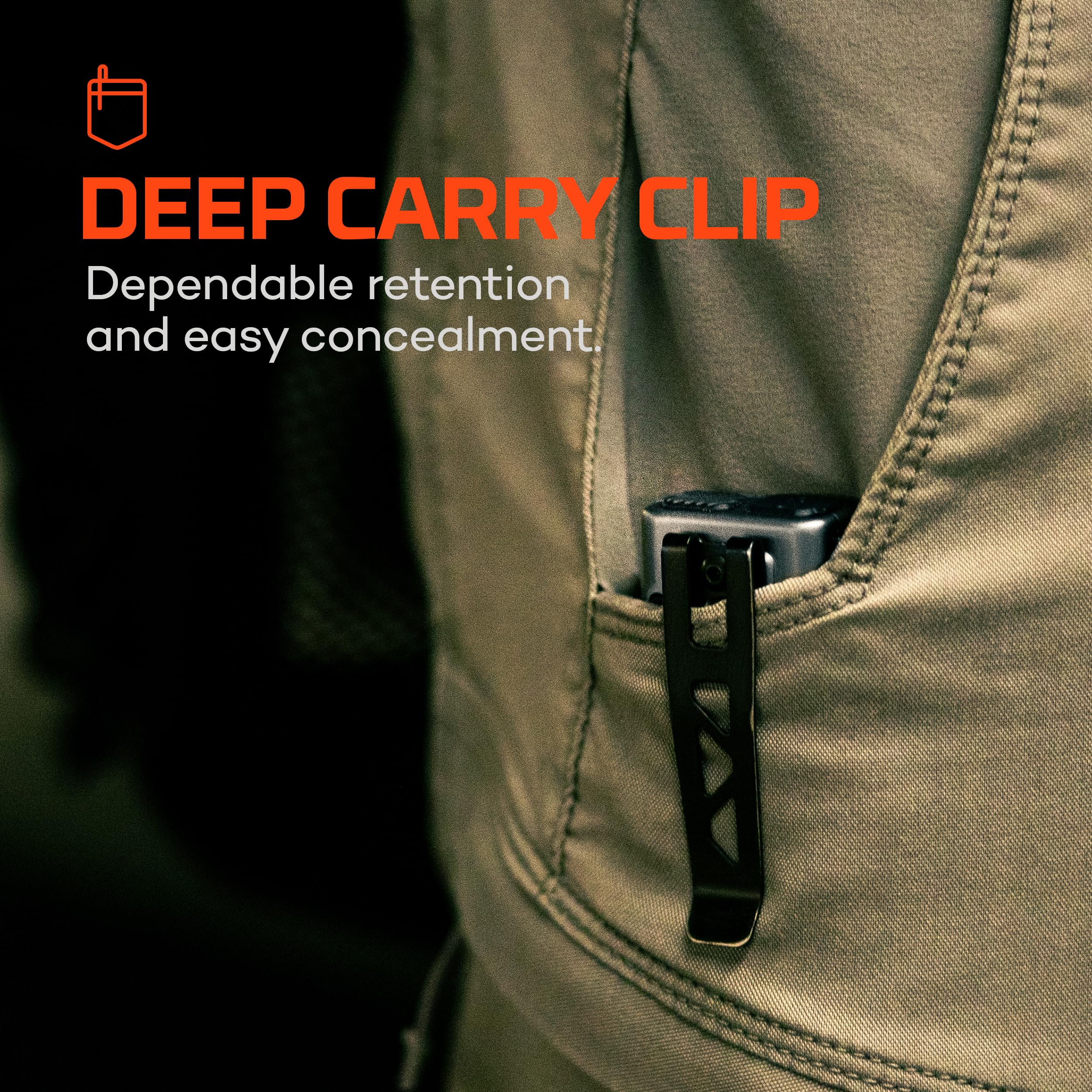 NEBO Edge 2K Pocket Torch, 2,000 Lumens Rechargeable LED Flashlight with Dynamic Dial and 5 Light Modes, USB-C Charging - Image 3