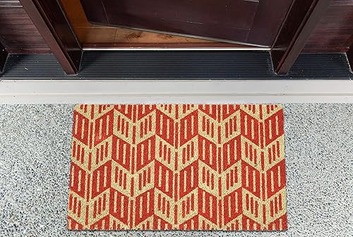 Miniatura 3 de DII Tapete moderno geométrico de fibra de coco natural para puerta al aire libre, decoración de porche delantero, 17 x 29 pulgadas, cabeza de flecha