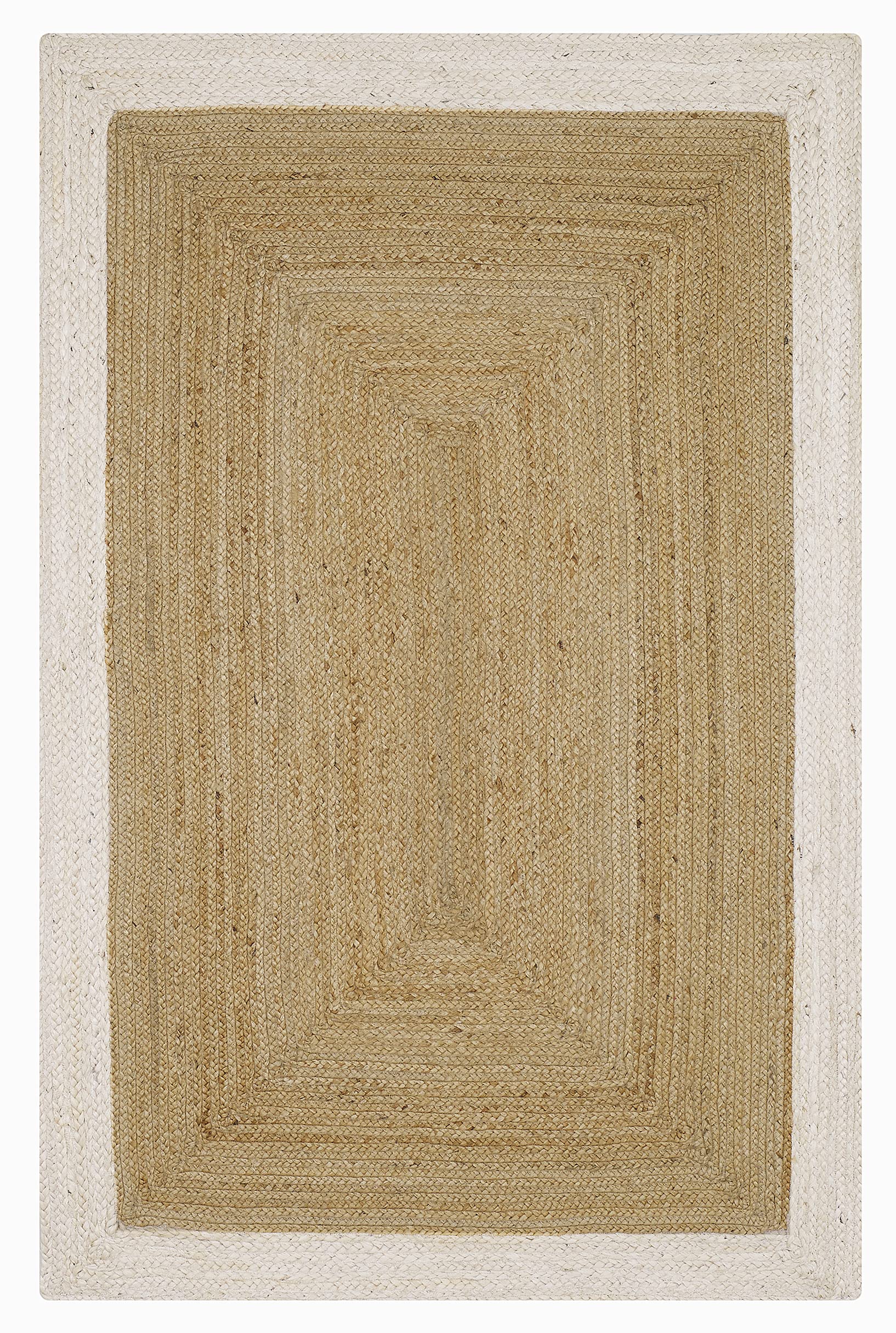 Fab Habitat Essentials Braided Area Rug - Ivory - Handwoven, Natural Fiber, Soft Underfoot - Natural Jute - Bedroom, Living Room, Dining Room - 2.5x6 ft Runner