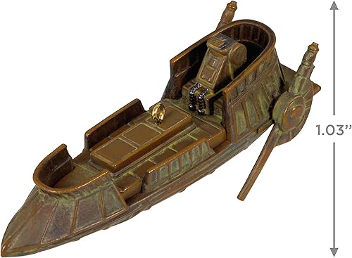 Miniatura 5 de Hallmark Keepsake - Adorno navideño en miniatura de Star Wars 2023 Regreso del Jedi, Barco del Desierto, Regalos para fanáticos de Star Wars