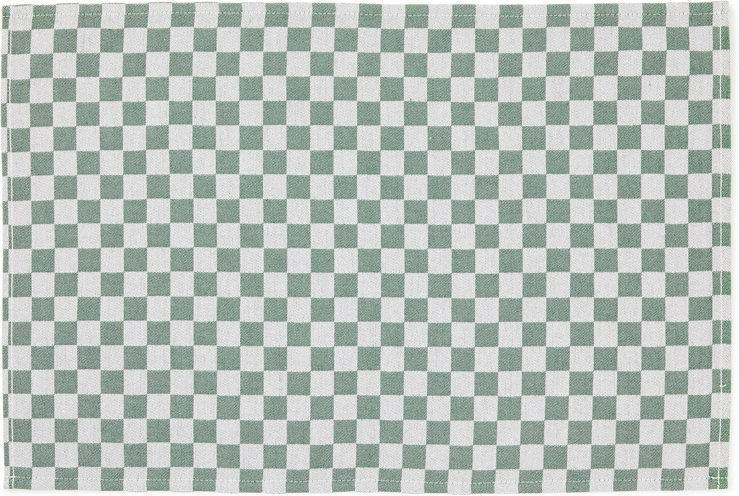 MACKENZIE-CHILDS Set of 4 Cotton Placemats, Decorative Table Mats, Black Check