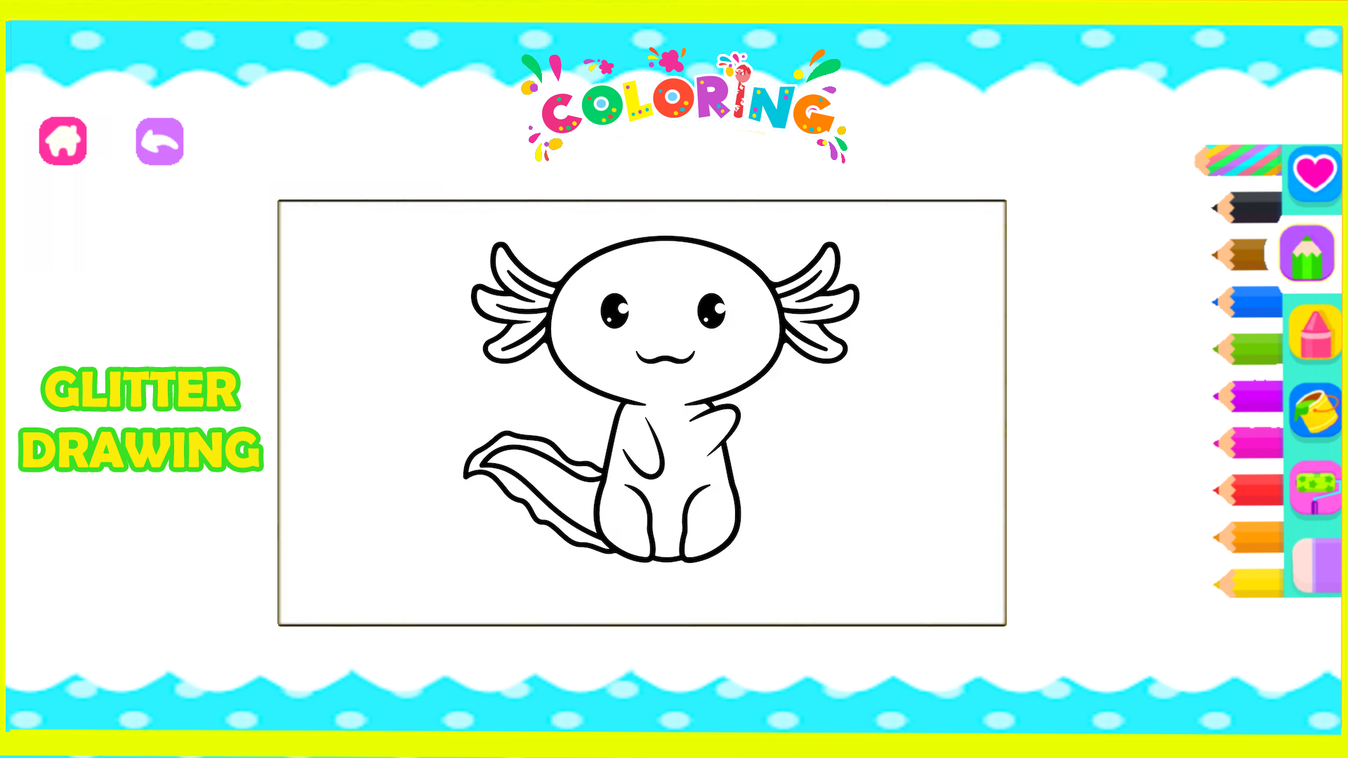 Coloring Drawing squishmallow axolotl : Coloring Book Drawing Board ...