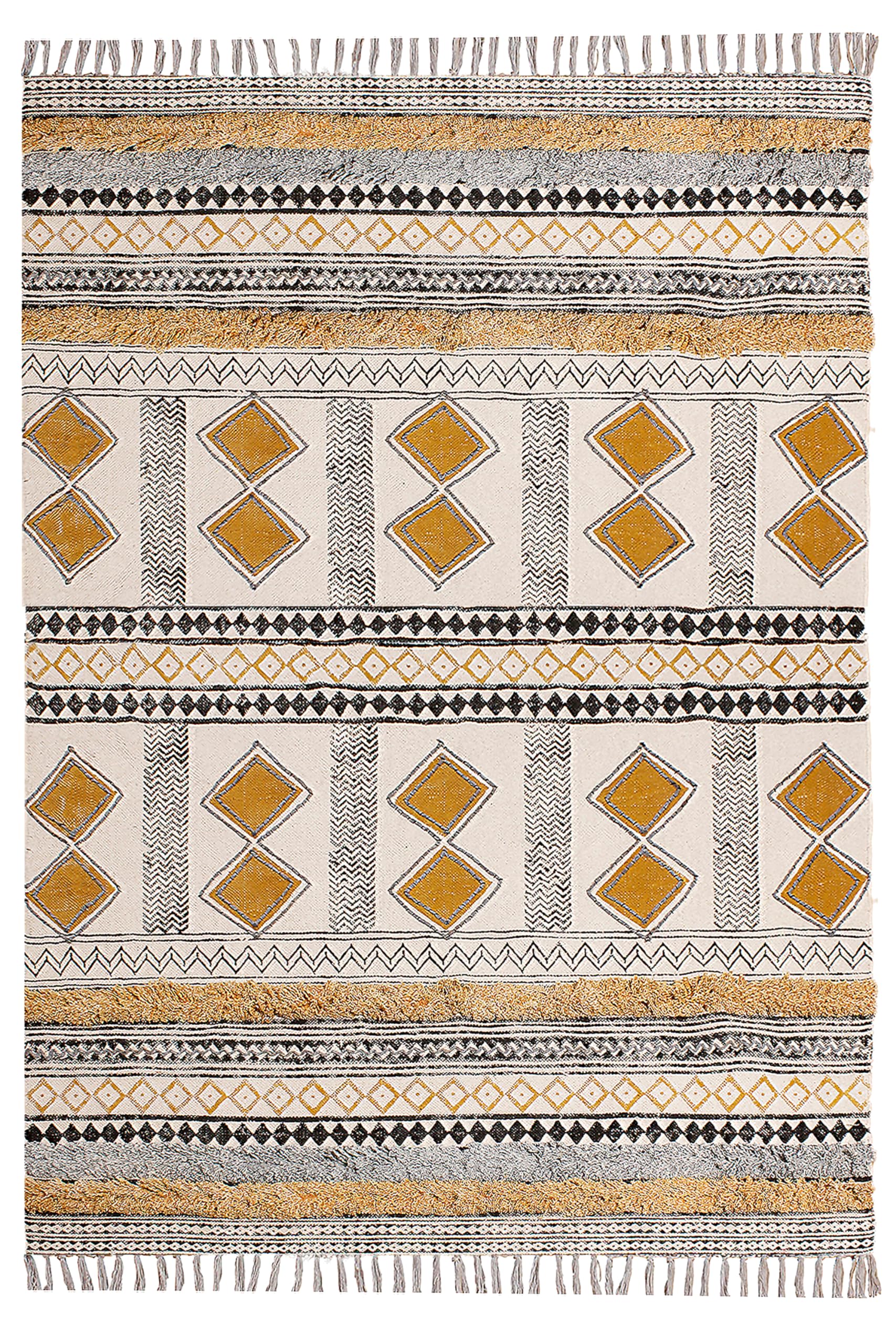 Tapis de couloir marocain pour cuisine et petite chambre, coton lavable plat
